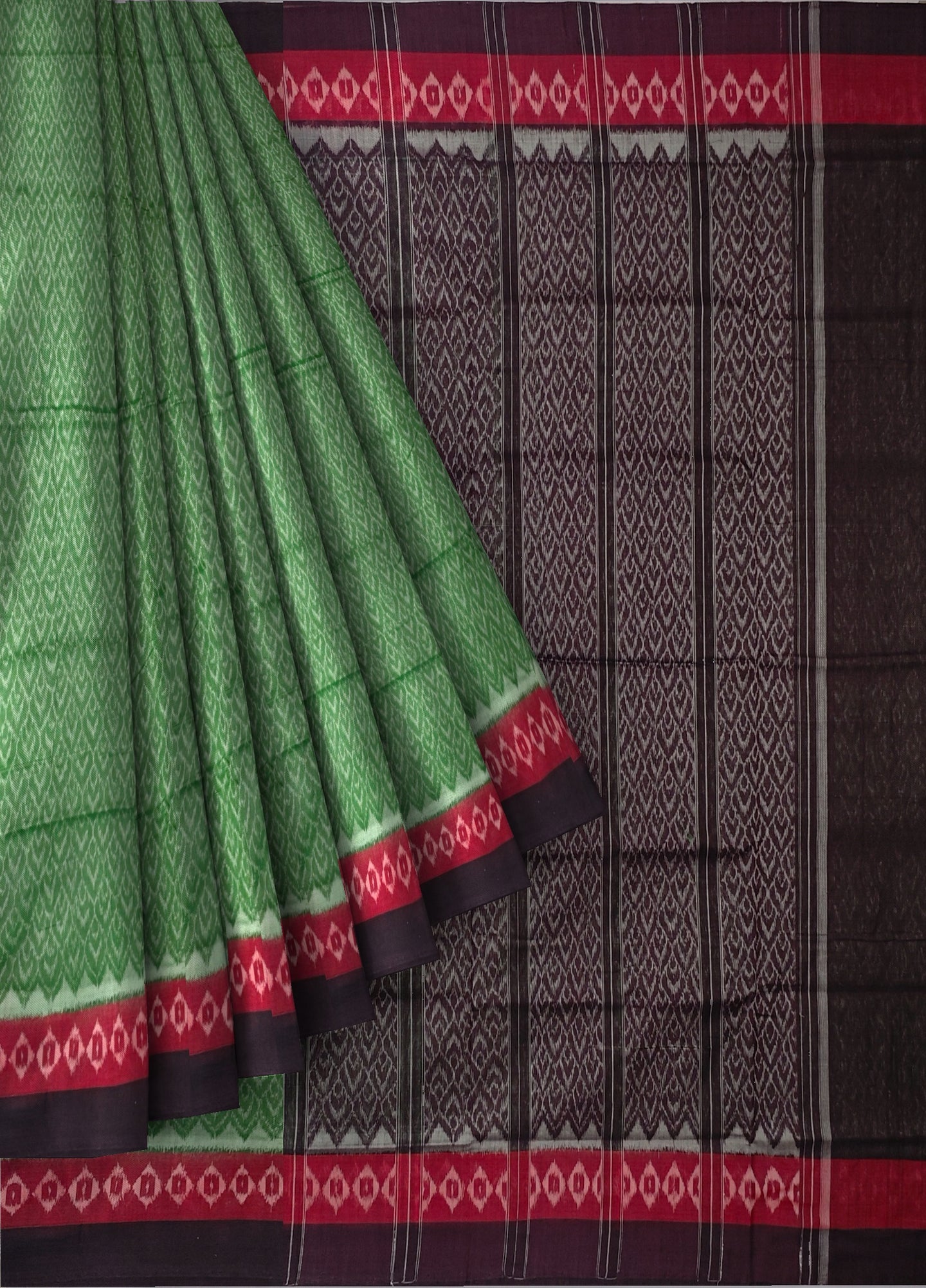 Olive Green Body Bandha Saree