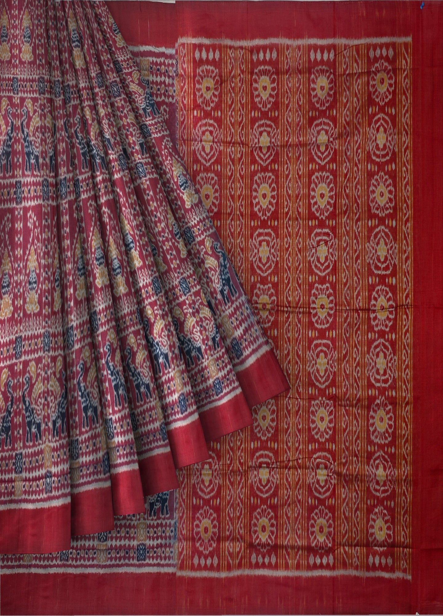 Deep Maroon Body Bandha Saree