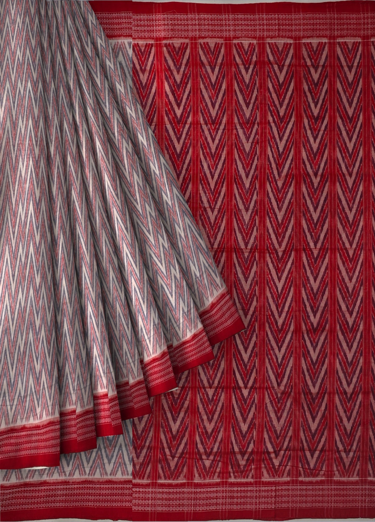 Red White Blue Body Bandha Saree