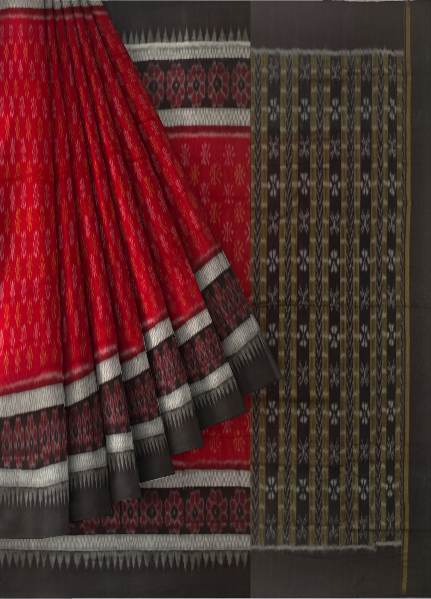 Red Body Bandha Saree