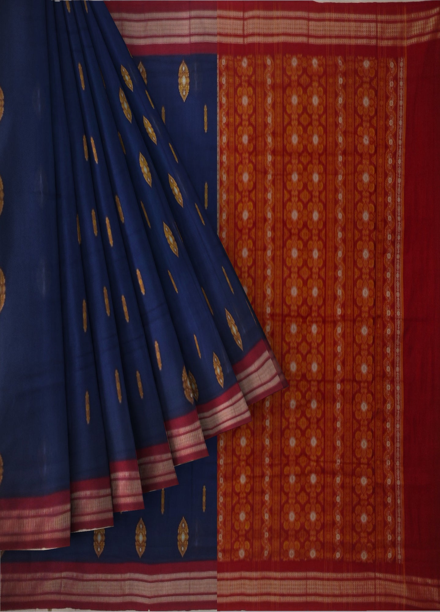 Blue Bomkai Sambalapuri Saree