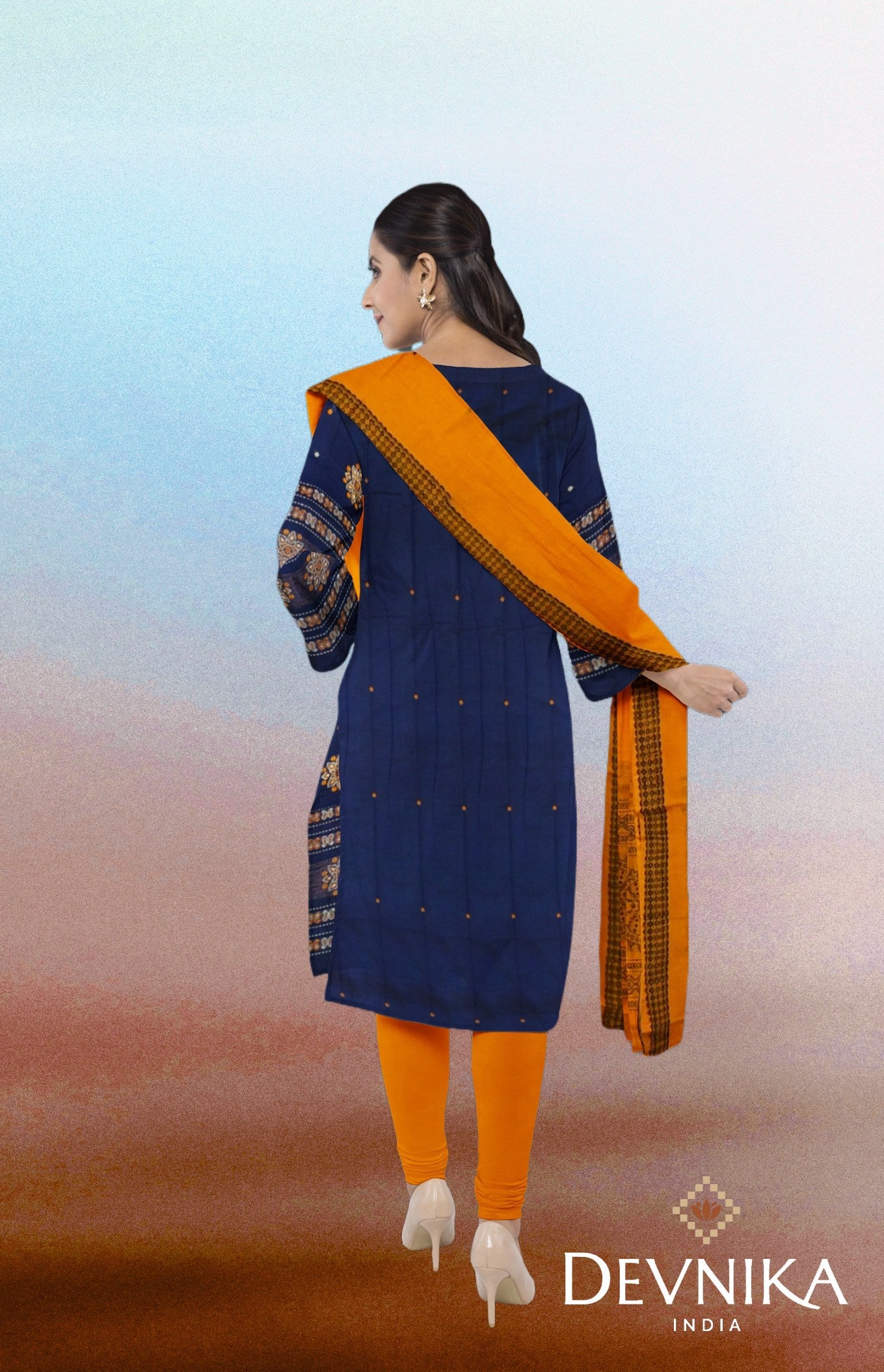 Blue Bomkai Dress Set