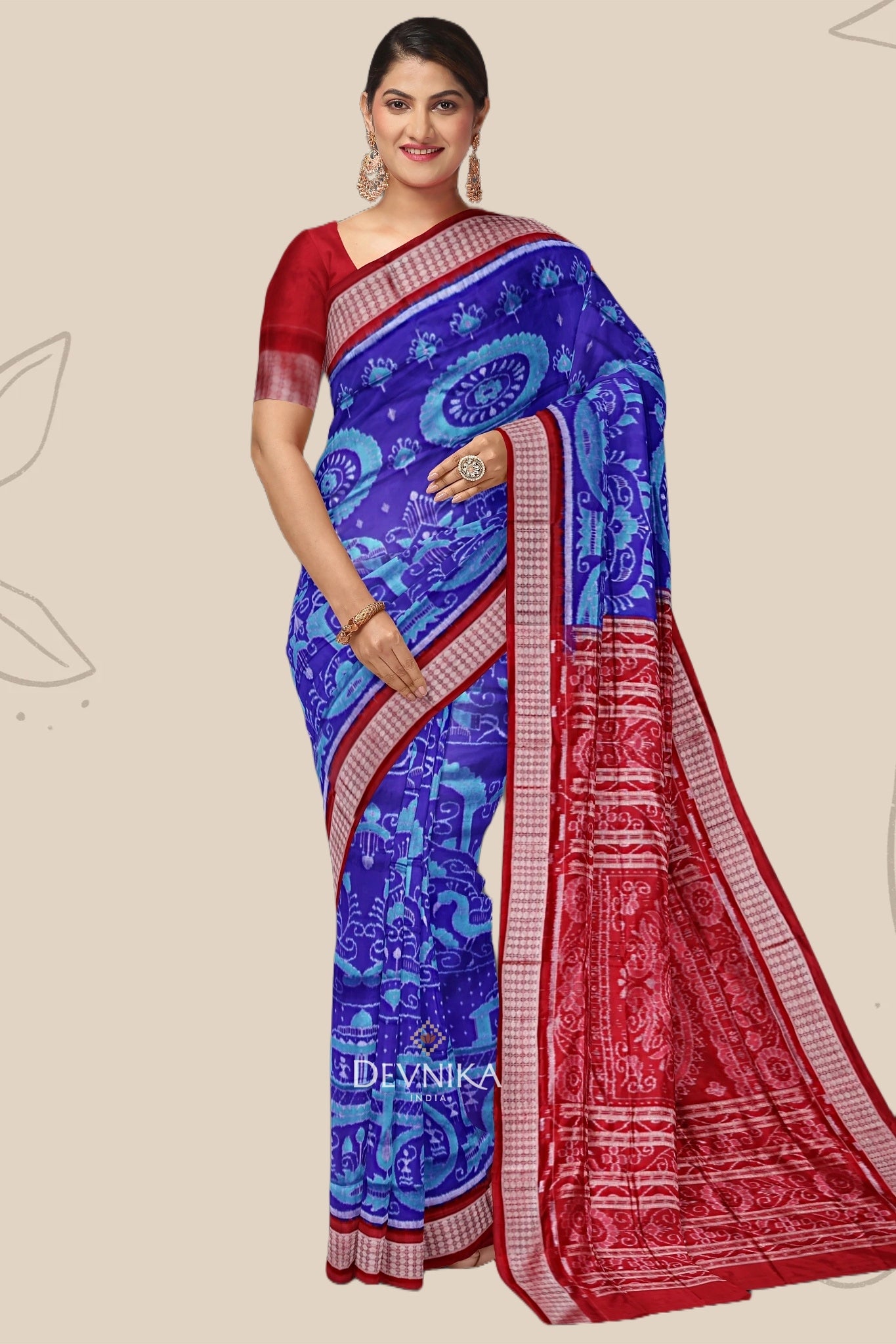 Blue Berry Body Bandha Tissue Saree