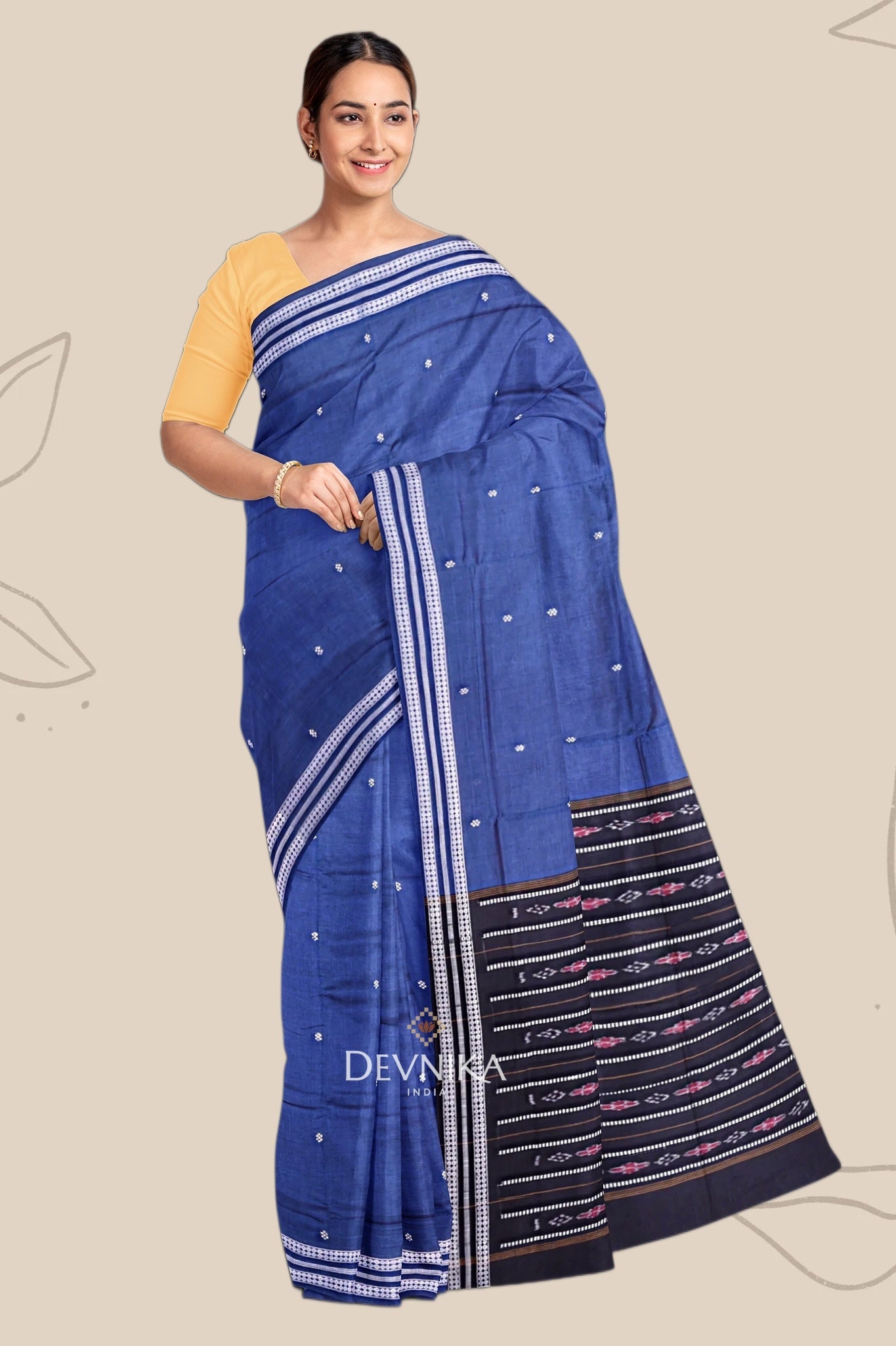 Navy Blue Mini Butti Saree