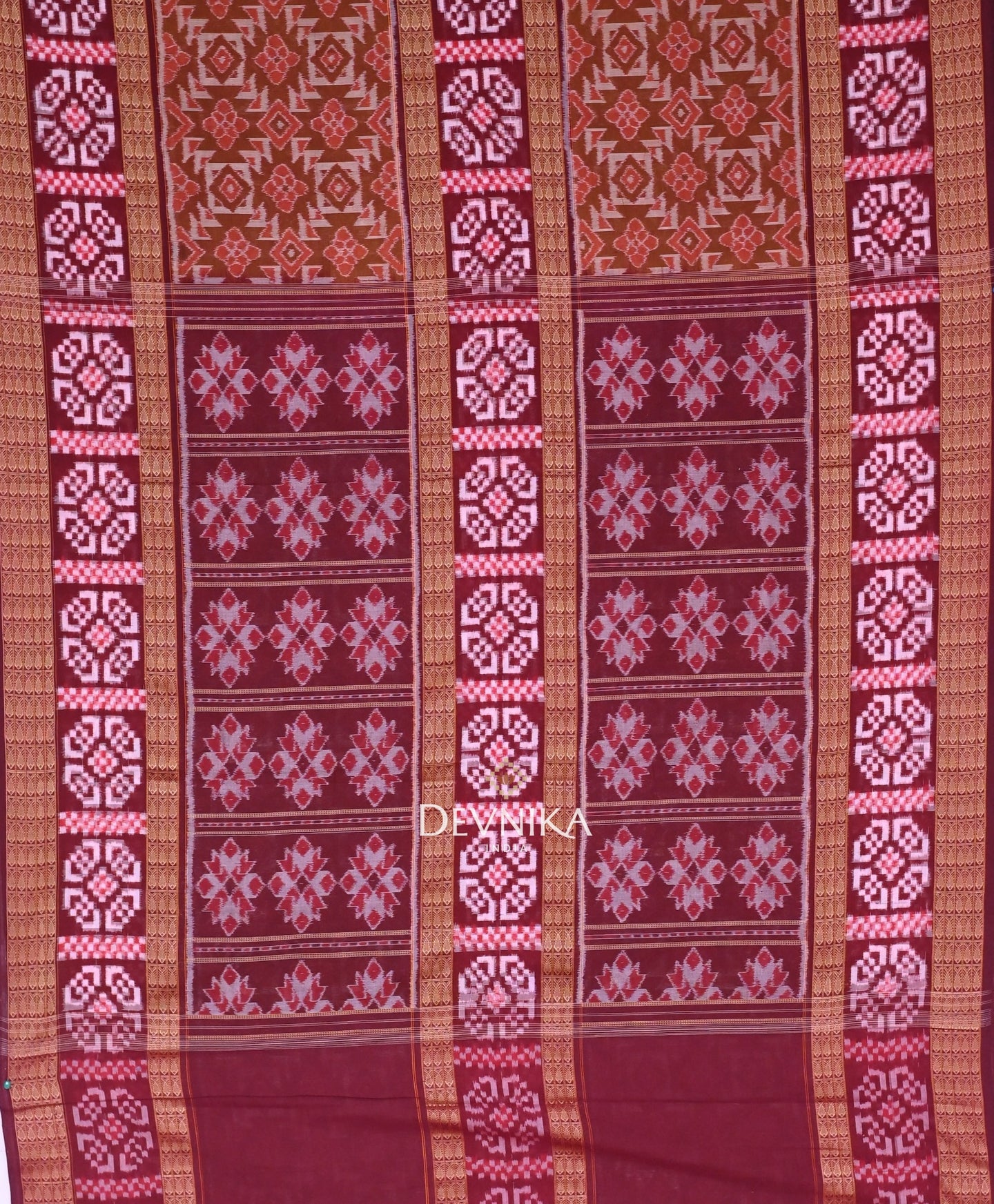 Bronze Bandha Pasapalli Saree I Odisha Handloom GI Tagged | Devnika