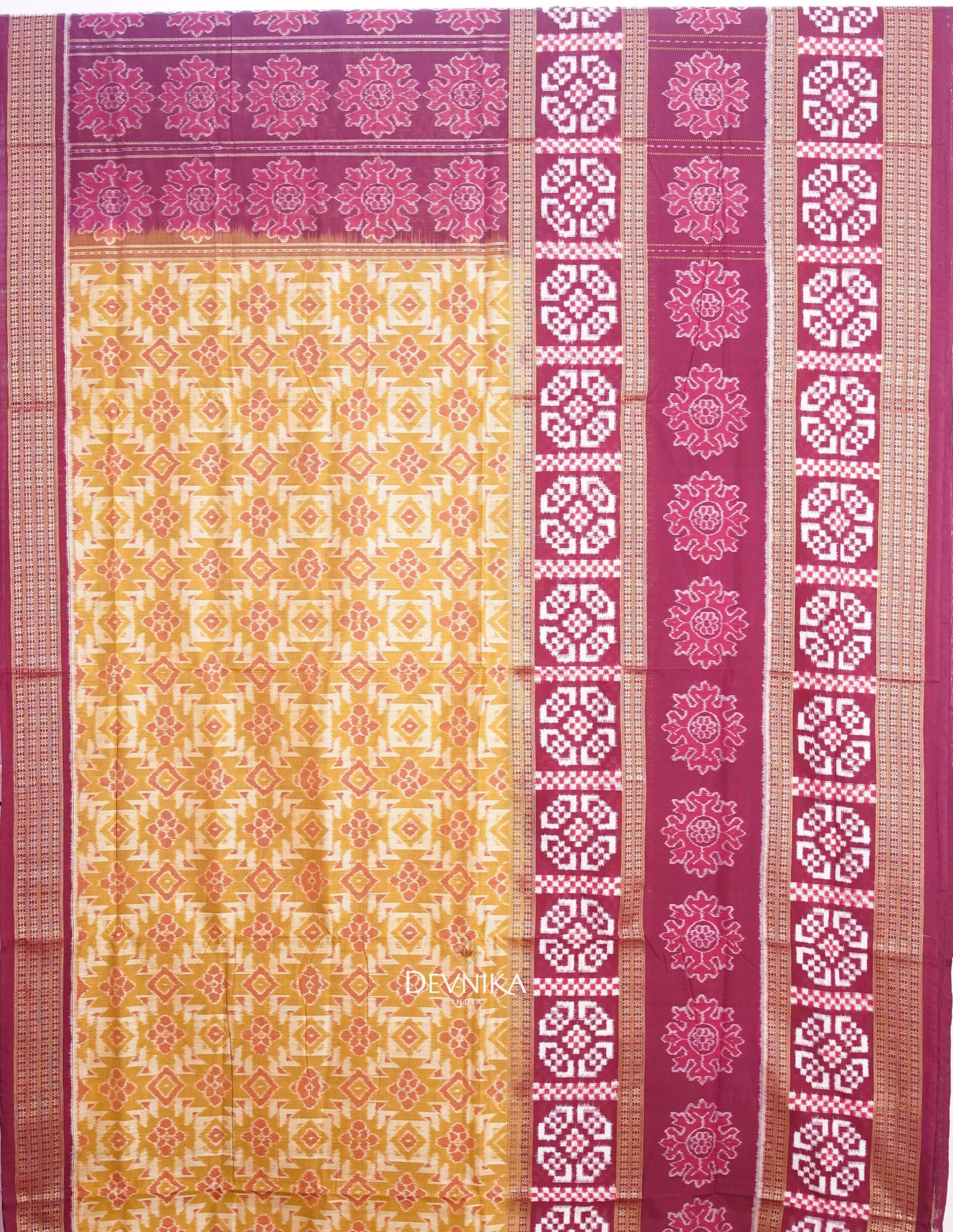 Dark Mustard Bandha Pasapalli Saree