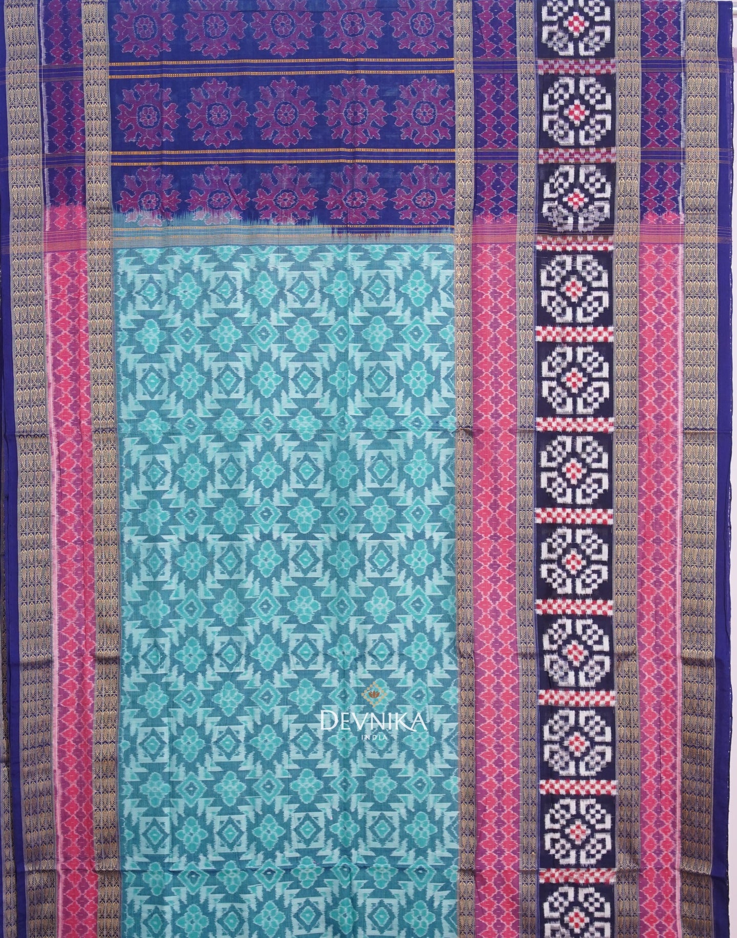 Cyan Bandha Pasapalli Saree