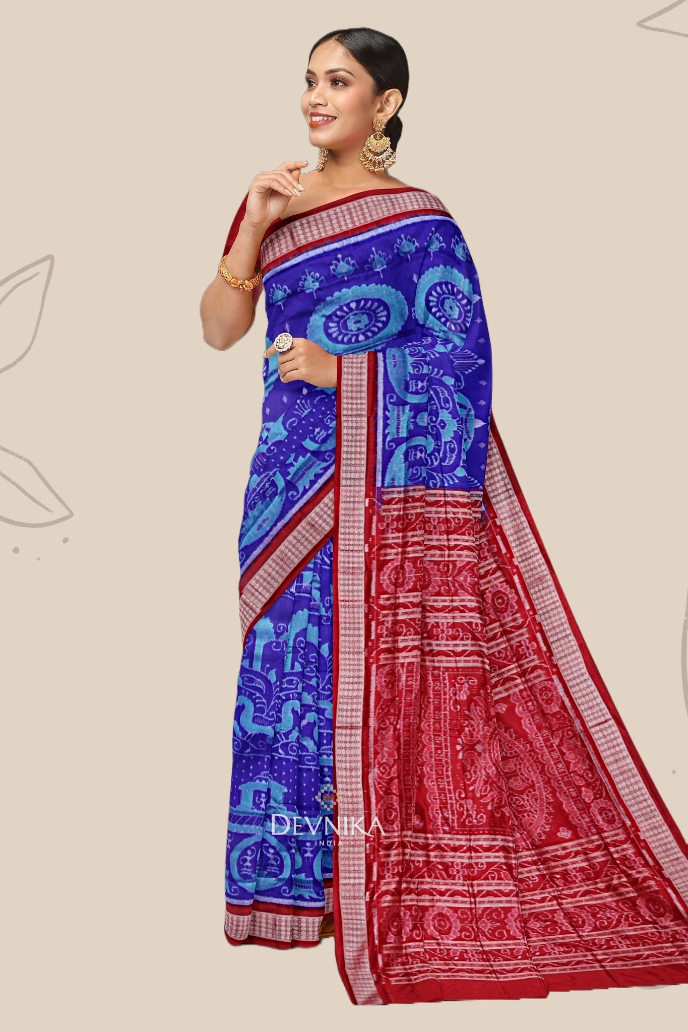 Blue Berry Body Bandha Tissue Saree