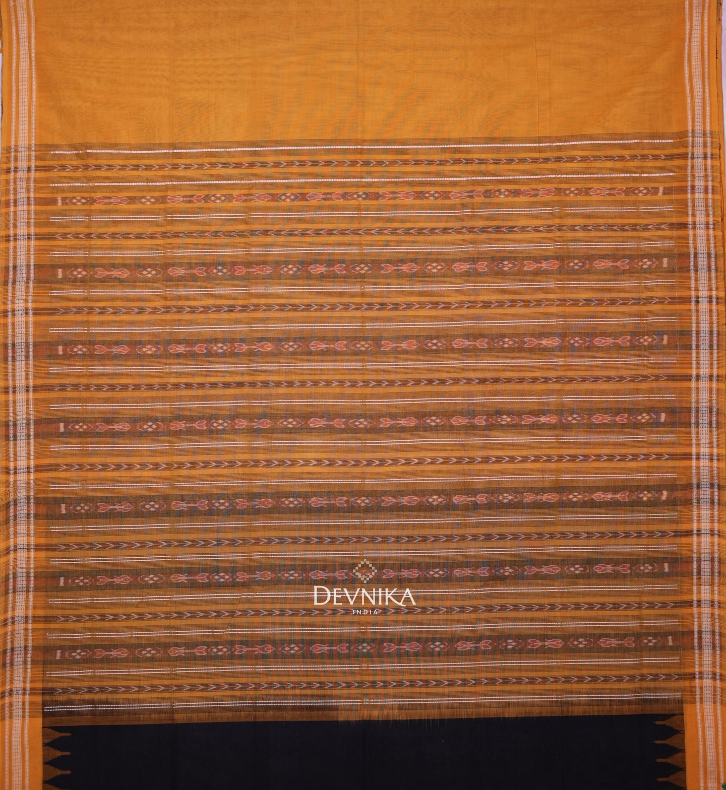 Black Bapta Saree | Odisha Handloom GI Tagged | Devnika