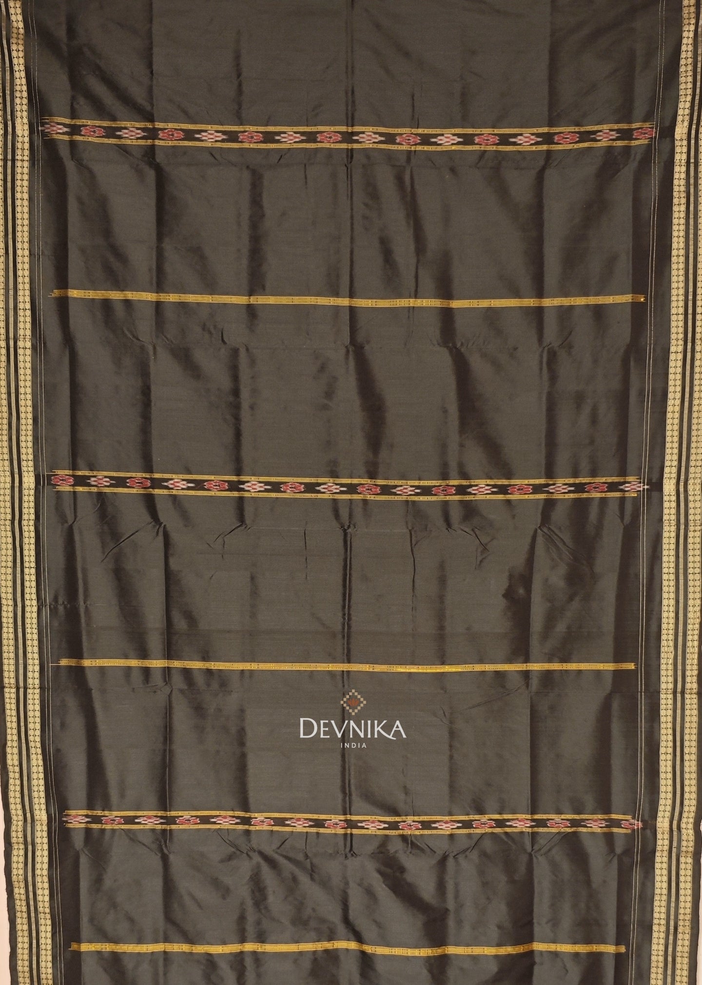 Black And Maroon Body Bandha Saree(Patli)