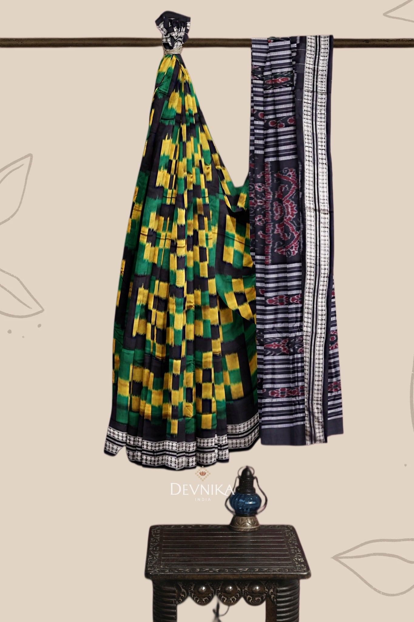 Black Self Border Body Pasapalli Saree