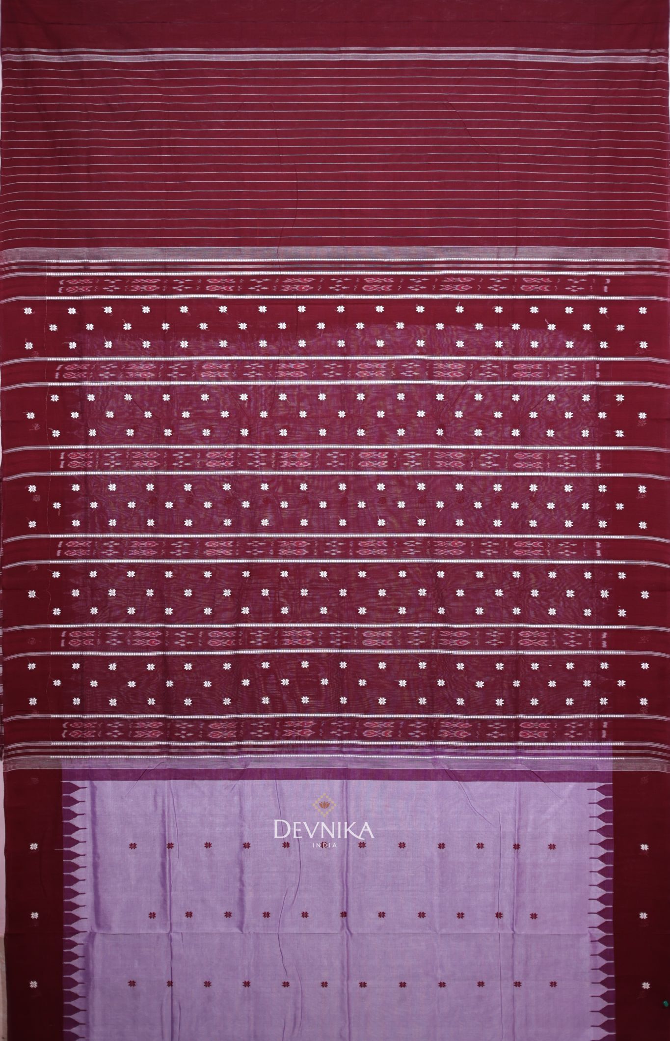 Light Violet Pata Bapta Saree