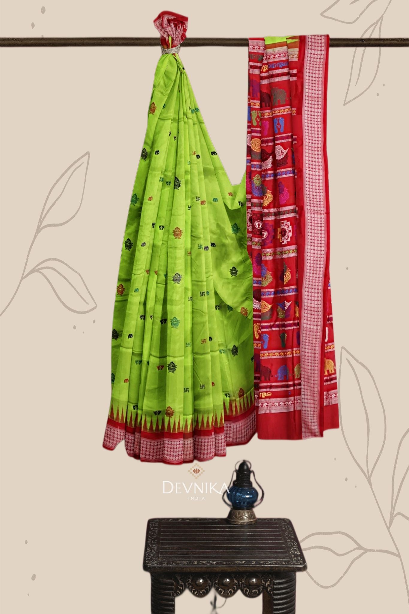 Fresh Green Maha Laxmi Saree