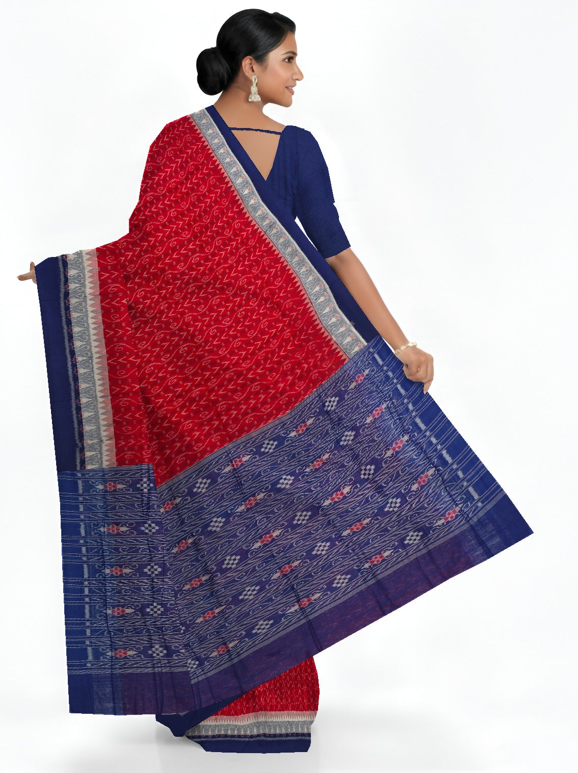 Red Body Bandha Saree