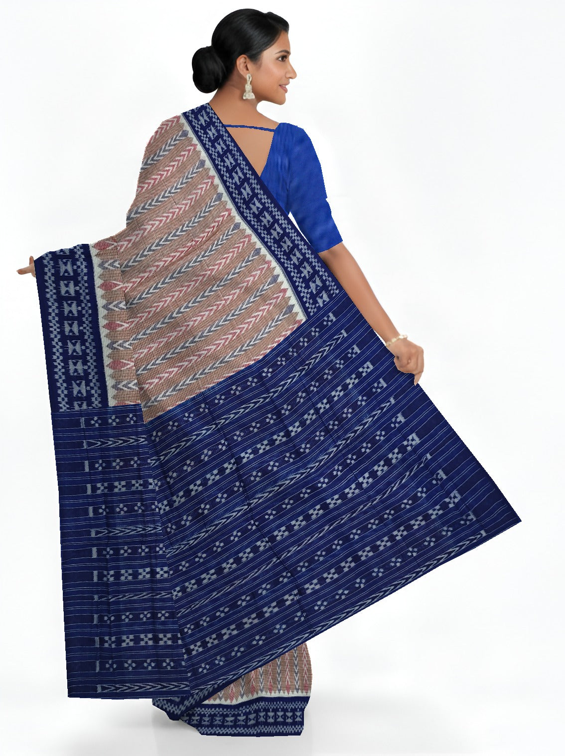 Brown Red Dhanpatri Bandha Saree