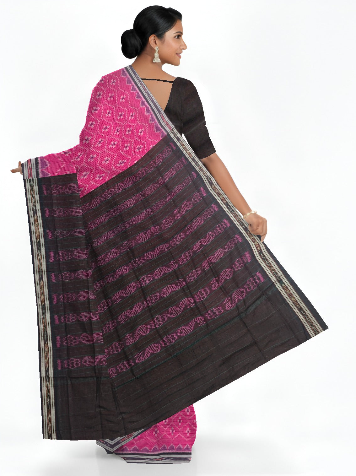 Onion Pink Mania Bandha Traditional Katiki Saree | Odisha Handloom GI Tagged | Devnika