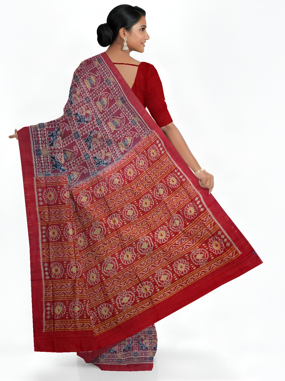 Deep Maroon Body Bandha Saree