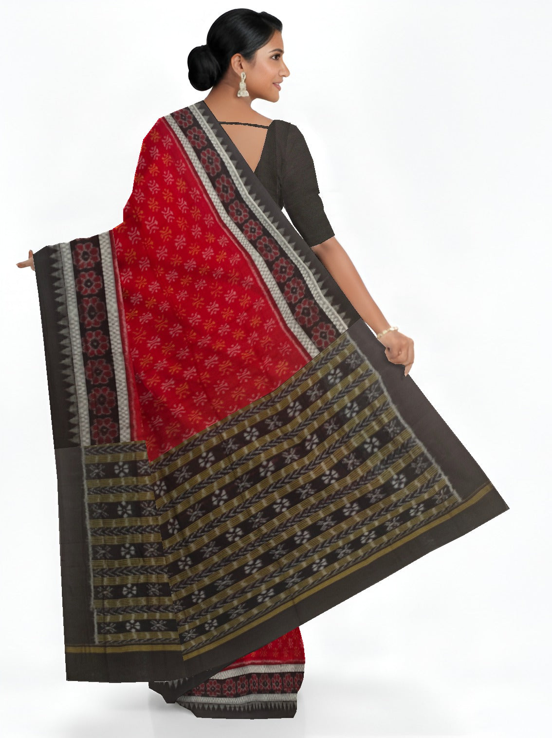 Red Body Bandha Saree
