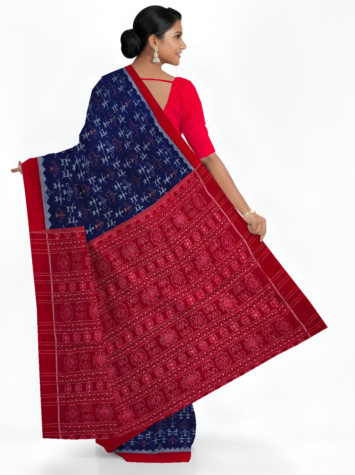 Blue Teracota Bandha Saree