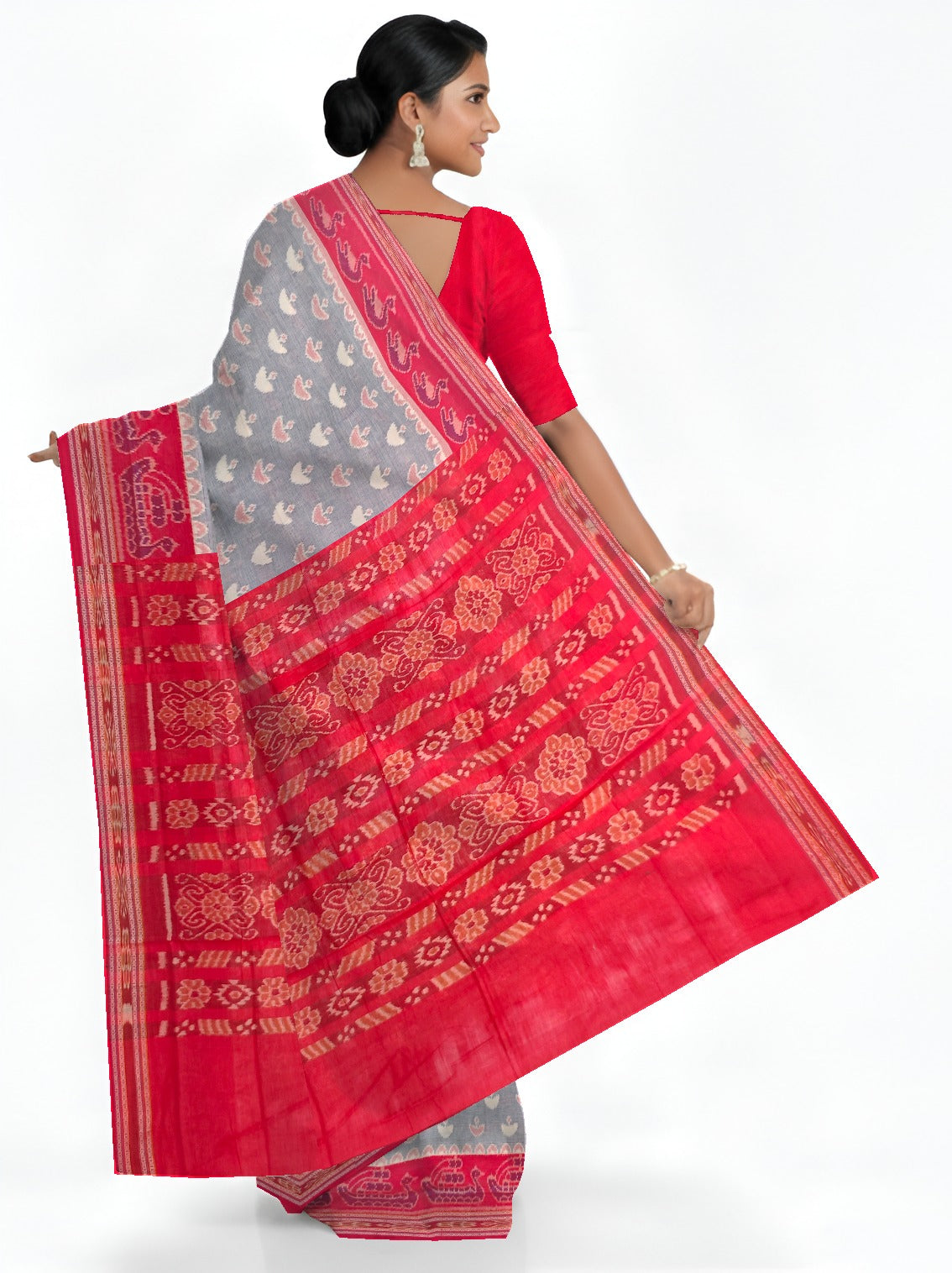 Blue Violate Mania Bandha Traditional Katiki Saree | Odisha Handloom GI Tagged | Devnika