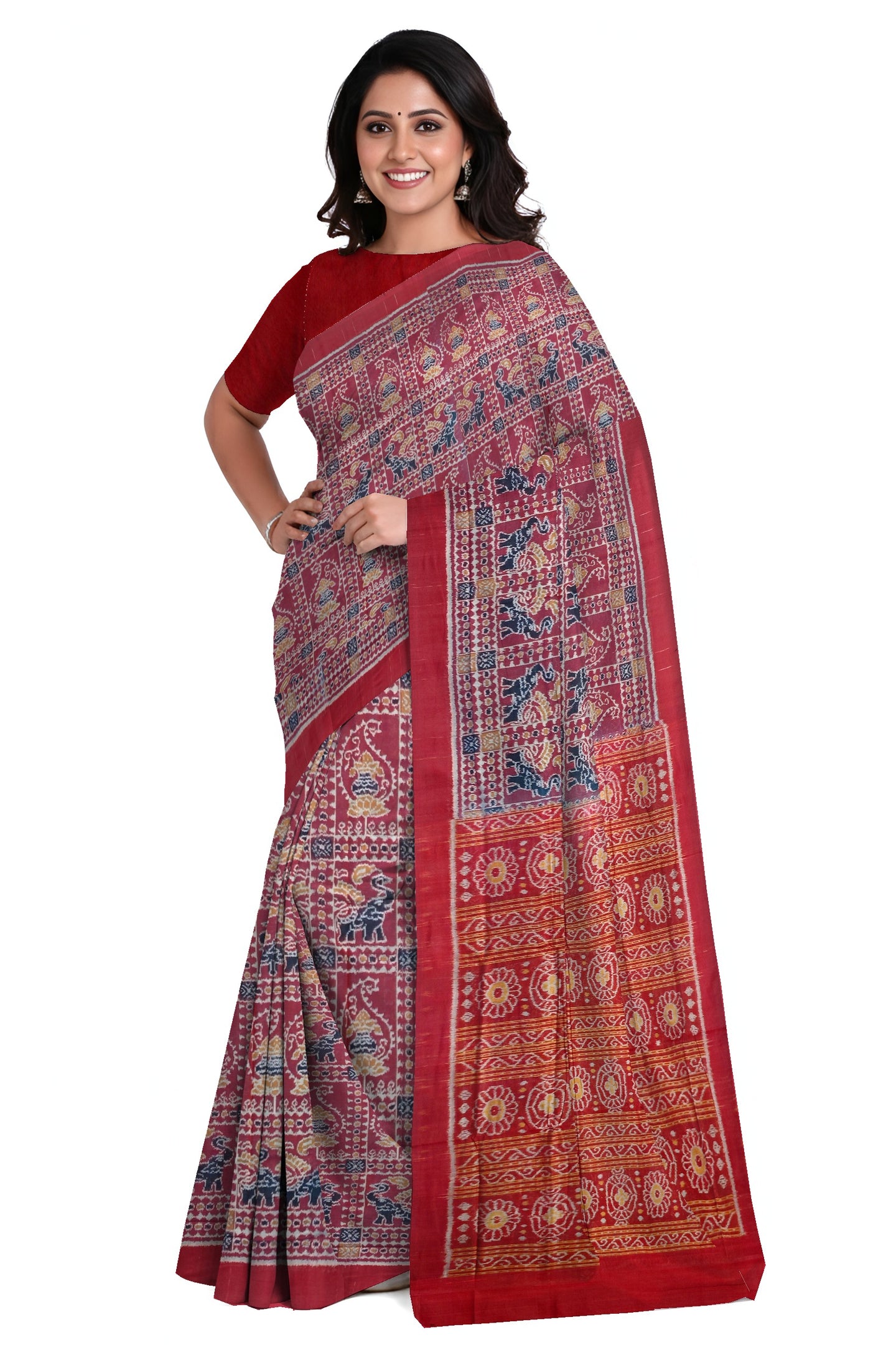 Deep Maroon Body Bandha Saree