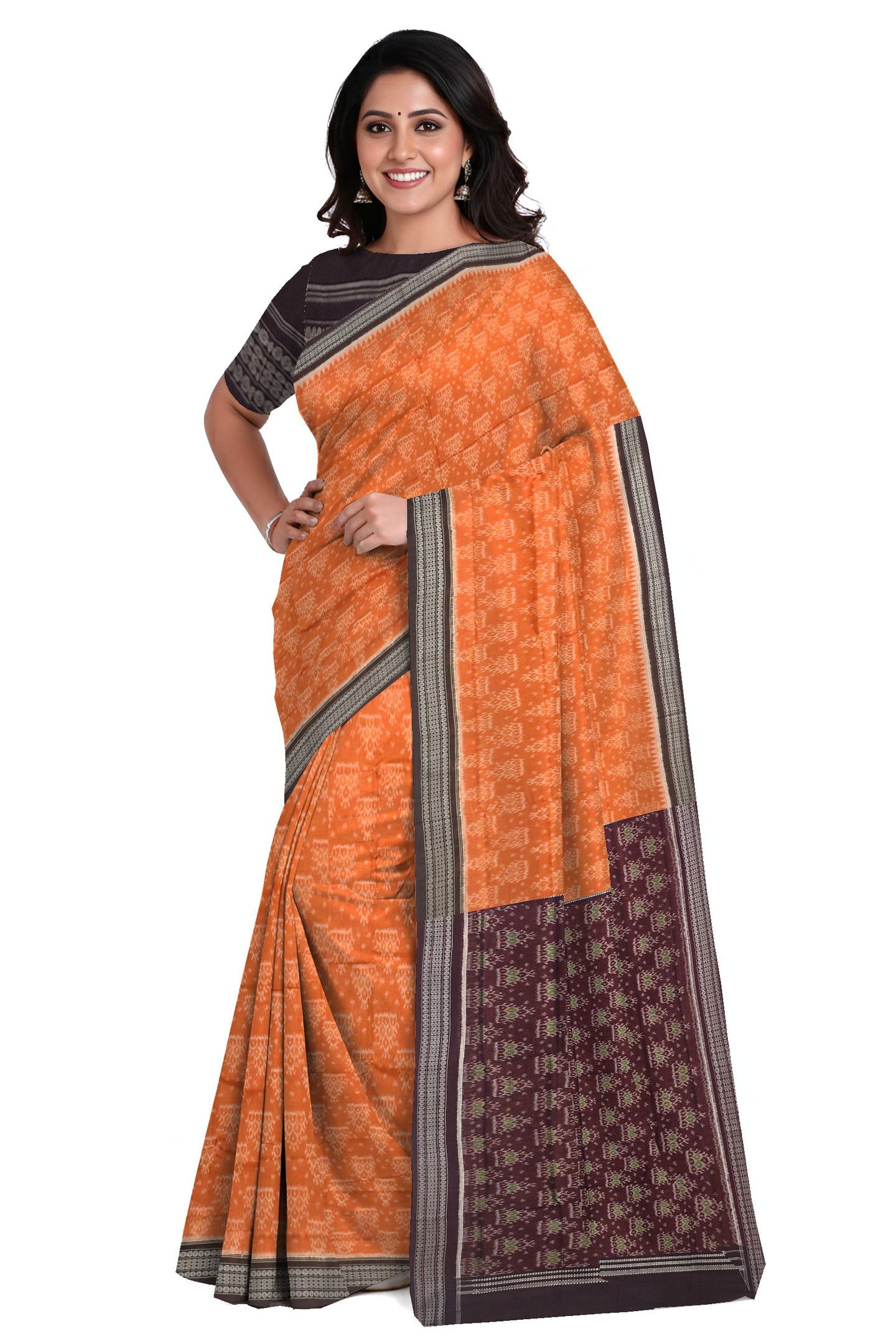Brown Body Bandha Saree