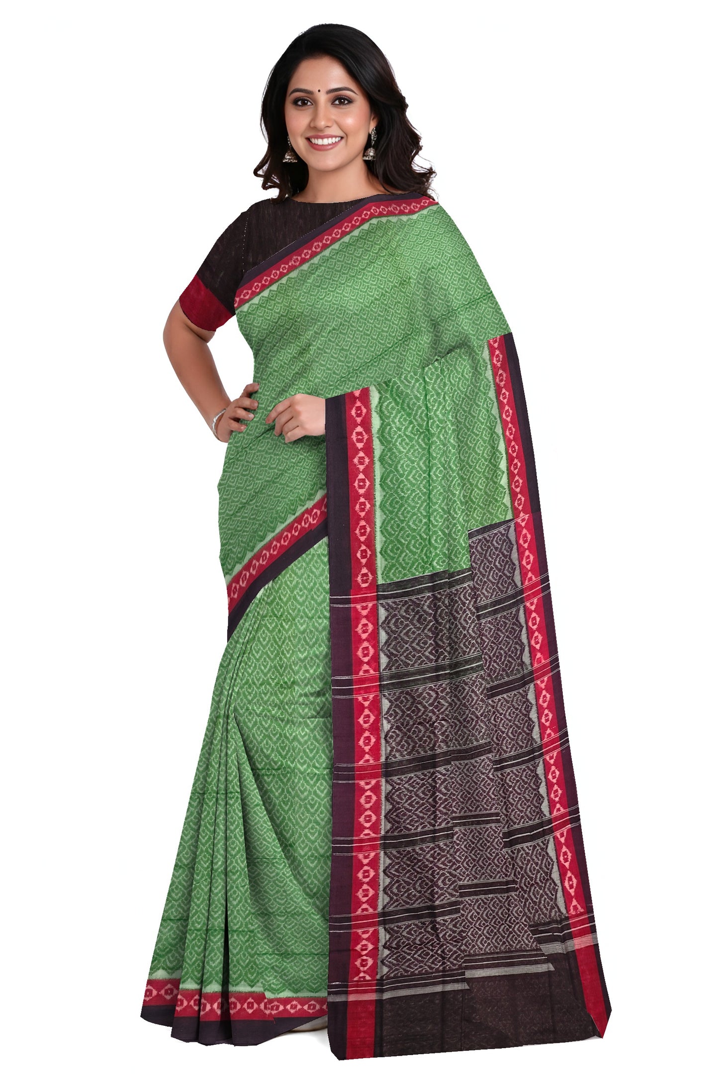 Olive Green Body Bandha Saree