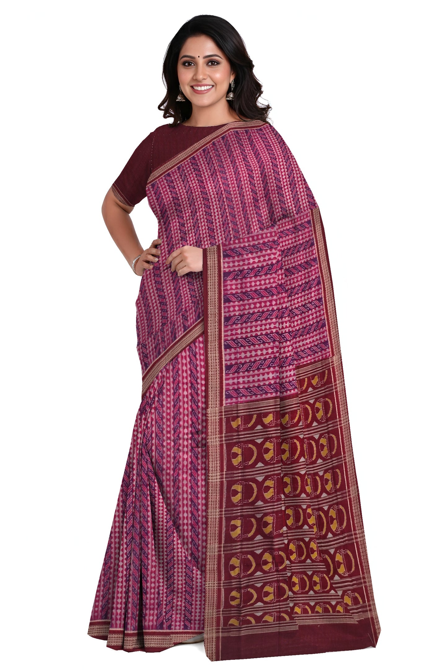 Deep Magenta Body Bandha Saree
