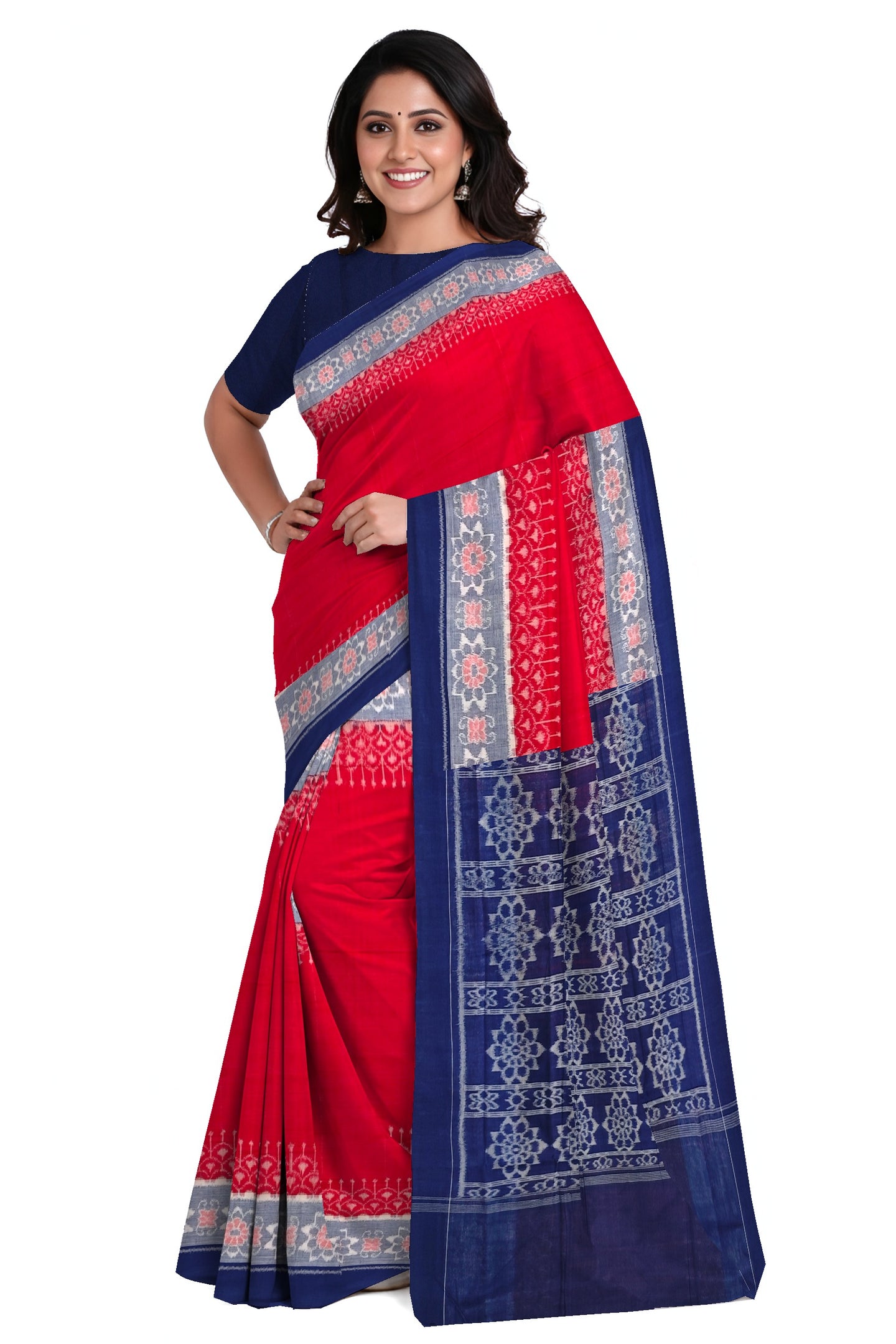 Red Border Bandha Saree
