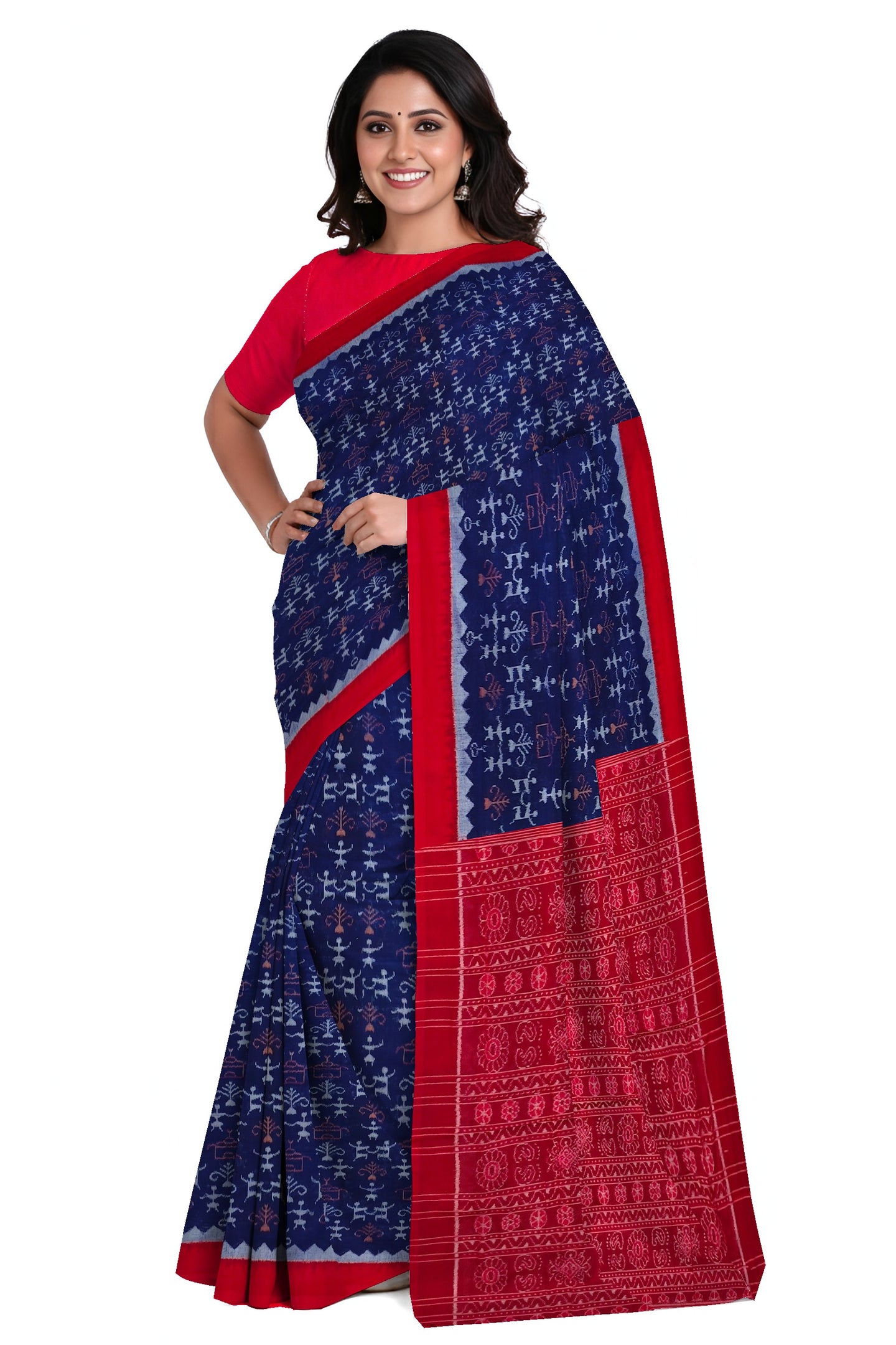 Blue Teracota Bandha Saree
