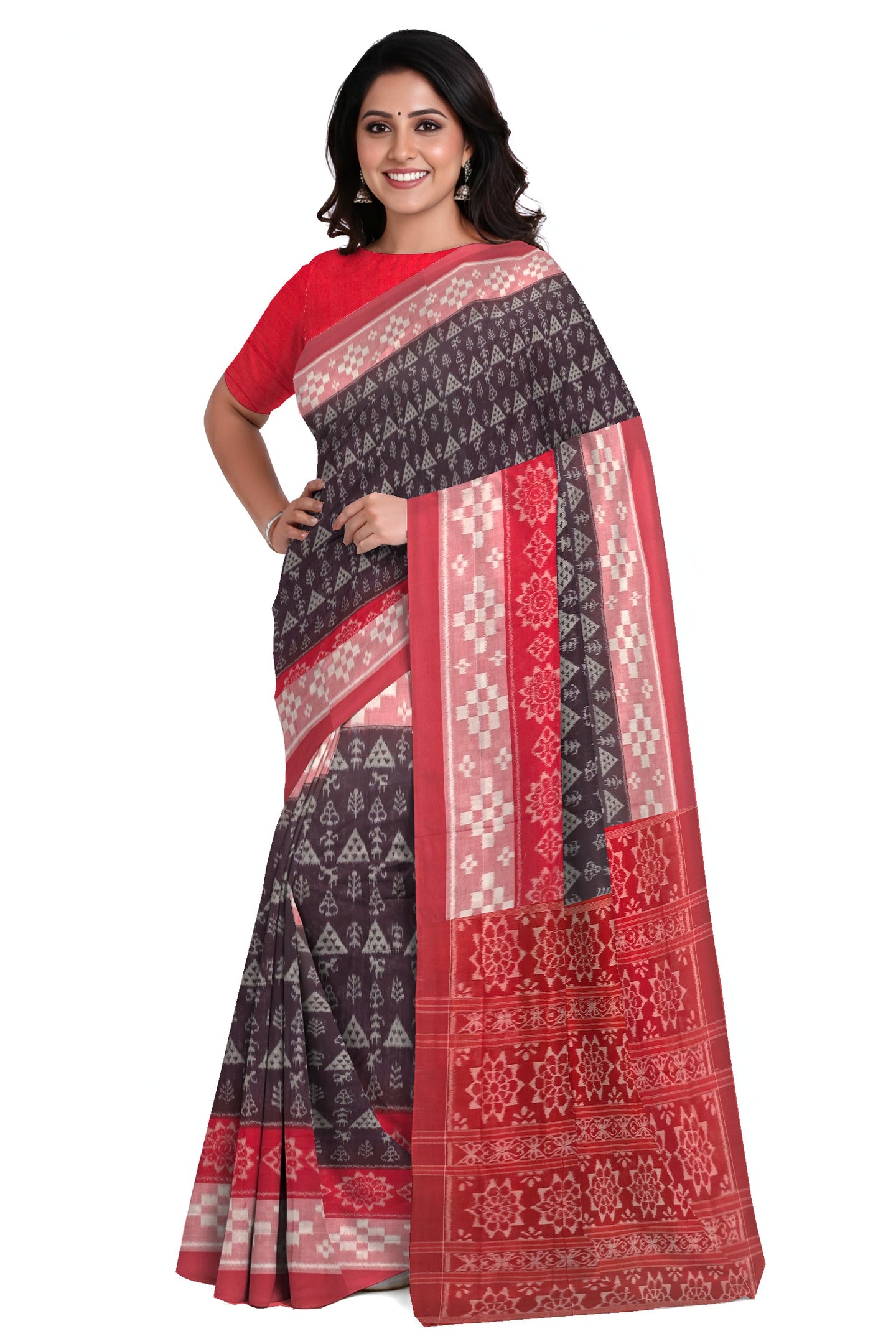 Deep Coffee Body Bandha Saree