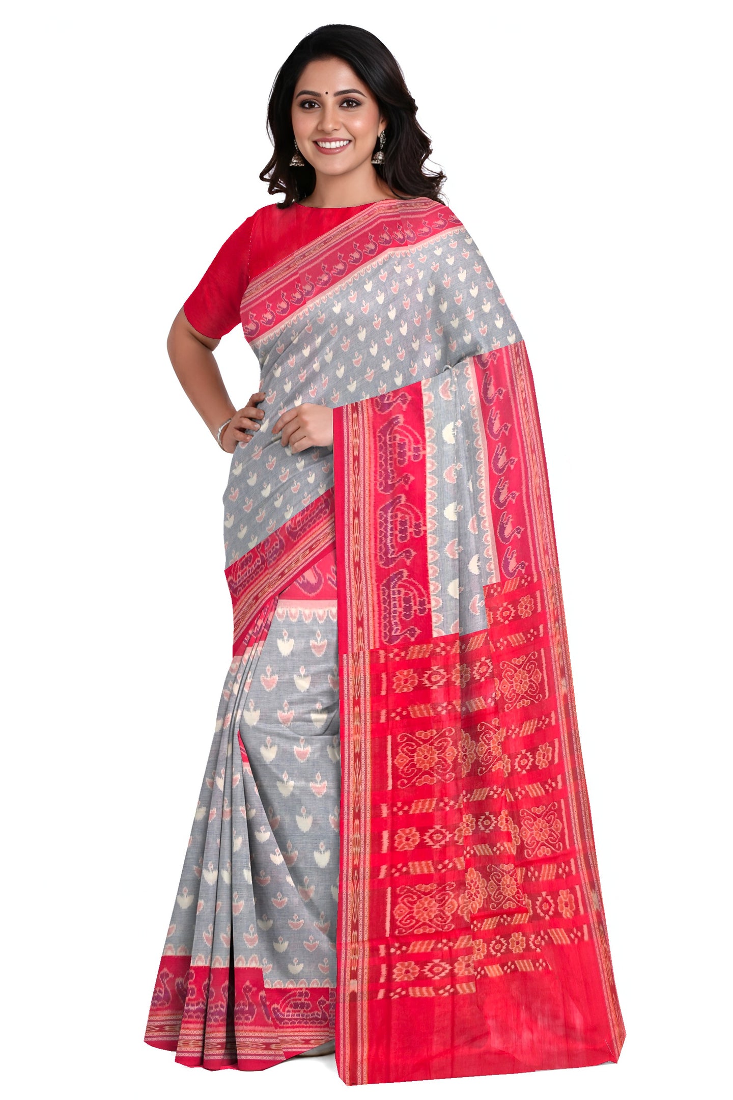 Blue Violate Mania Bandha Traditional Katiki Saree | Odisha Handloom GI Tagged | Devnika