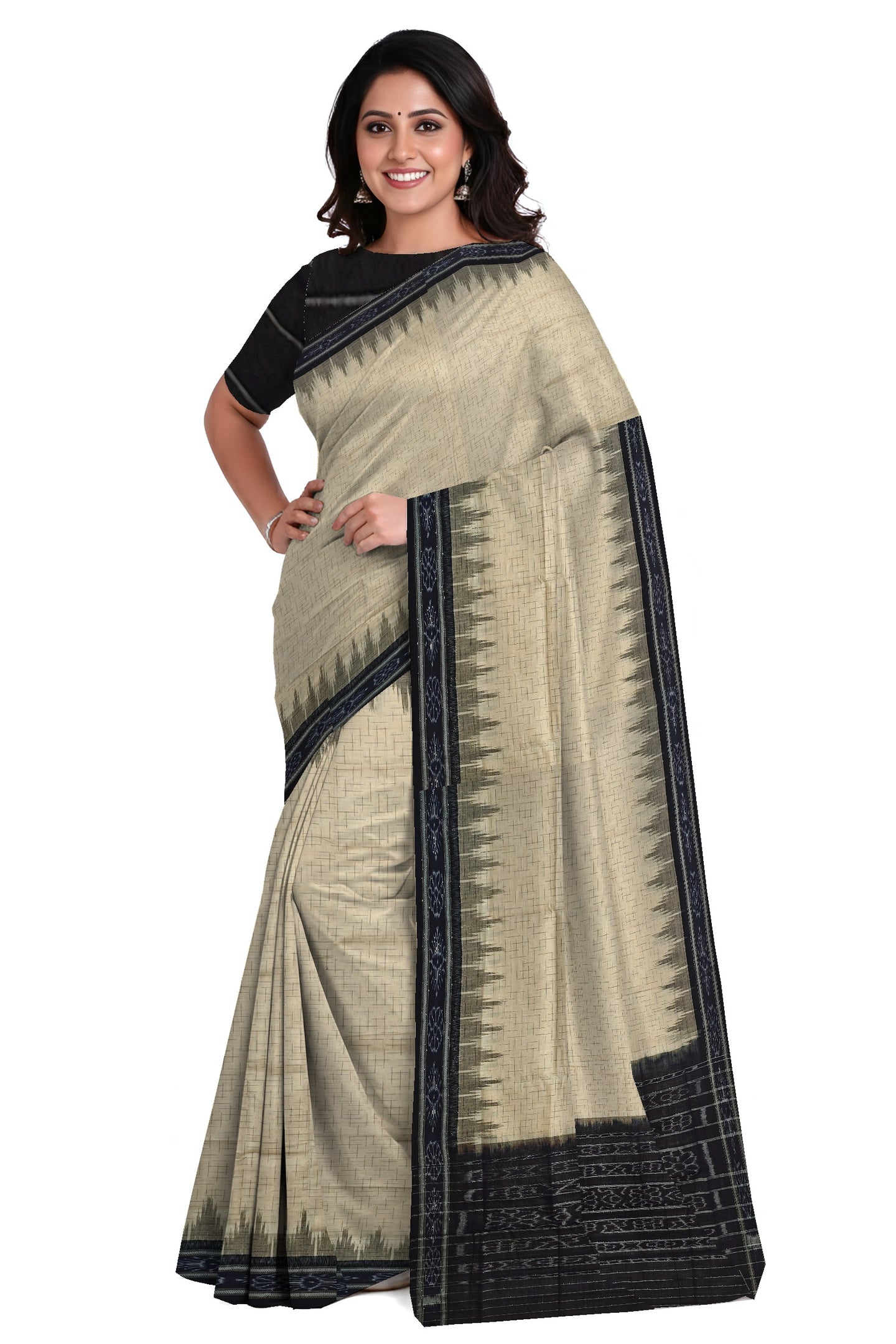 Chandan  Mania Bandha Traditional Katiki Saree | Odisha Handloom GI Tagged | Devnika