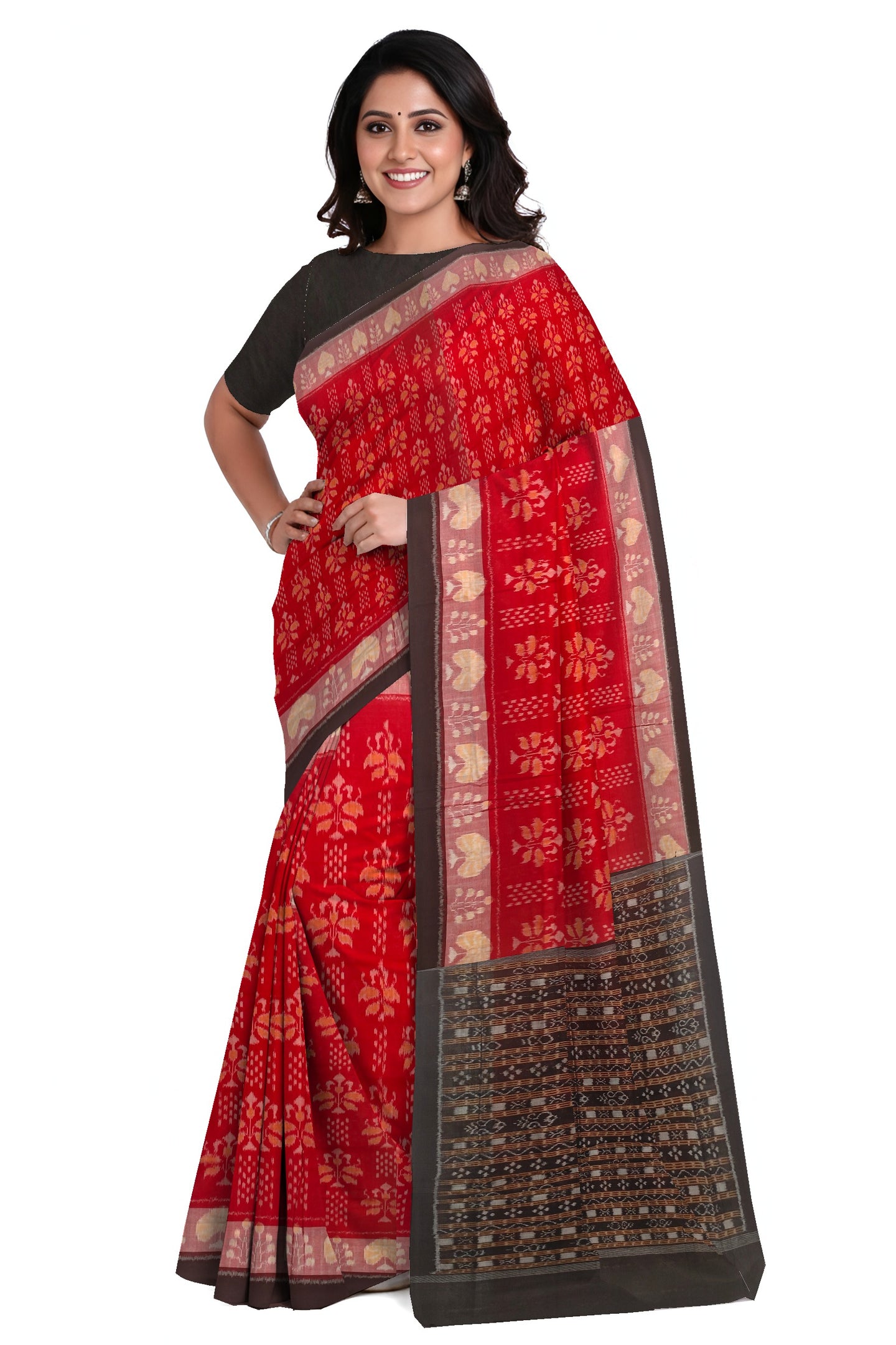 Red Body Bandha Saree