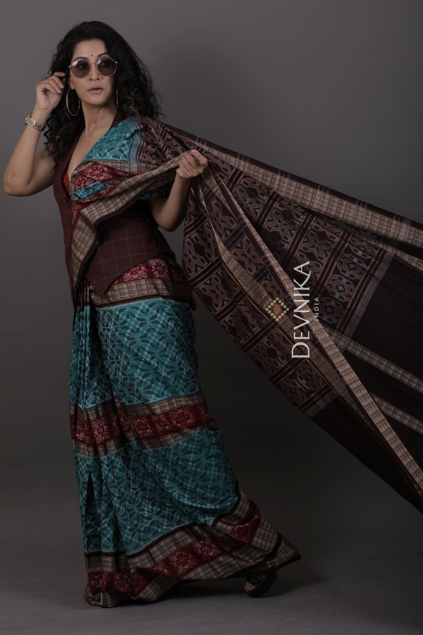 Double Border Bandha Saree | Odisha Handloom GI Tagged | Devnika
