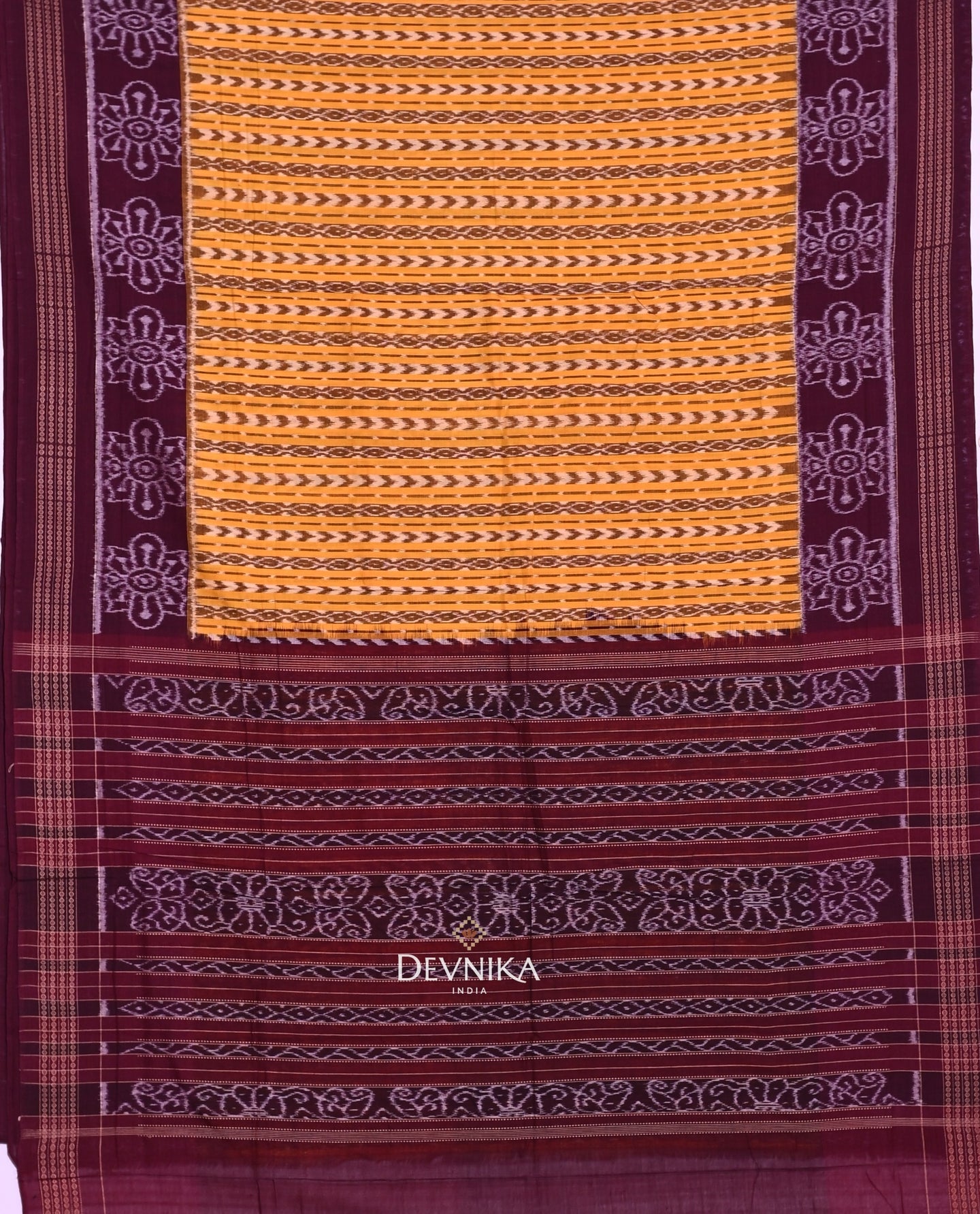 Golden Yellow Body Bandha Saree