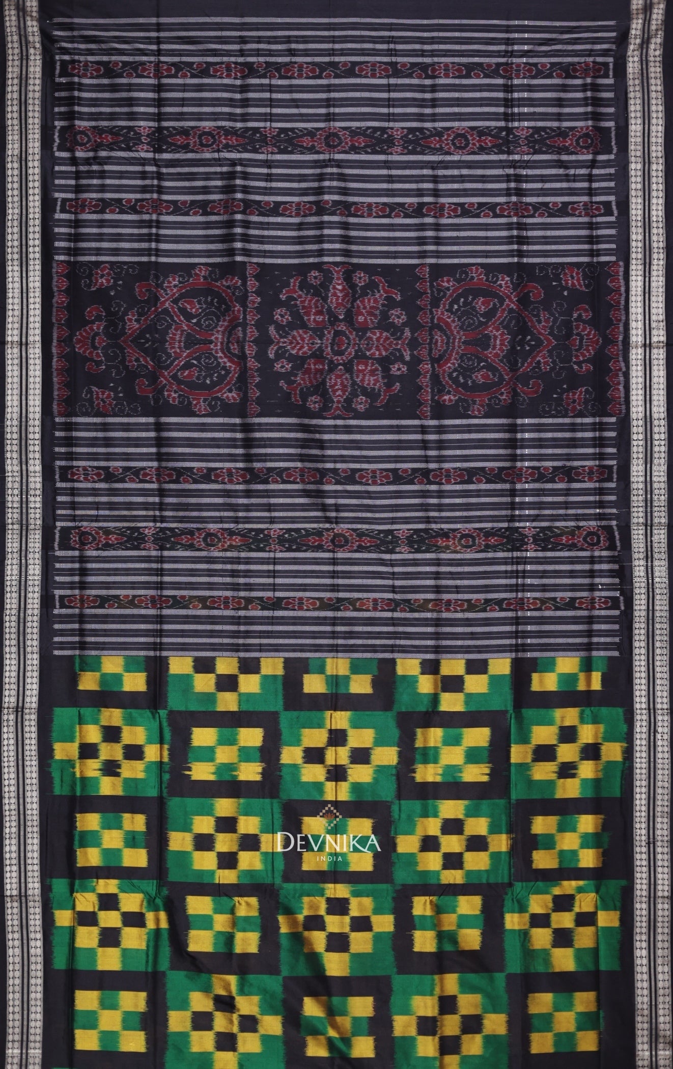 Black Self Border Body Pasapalli Saree