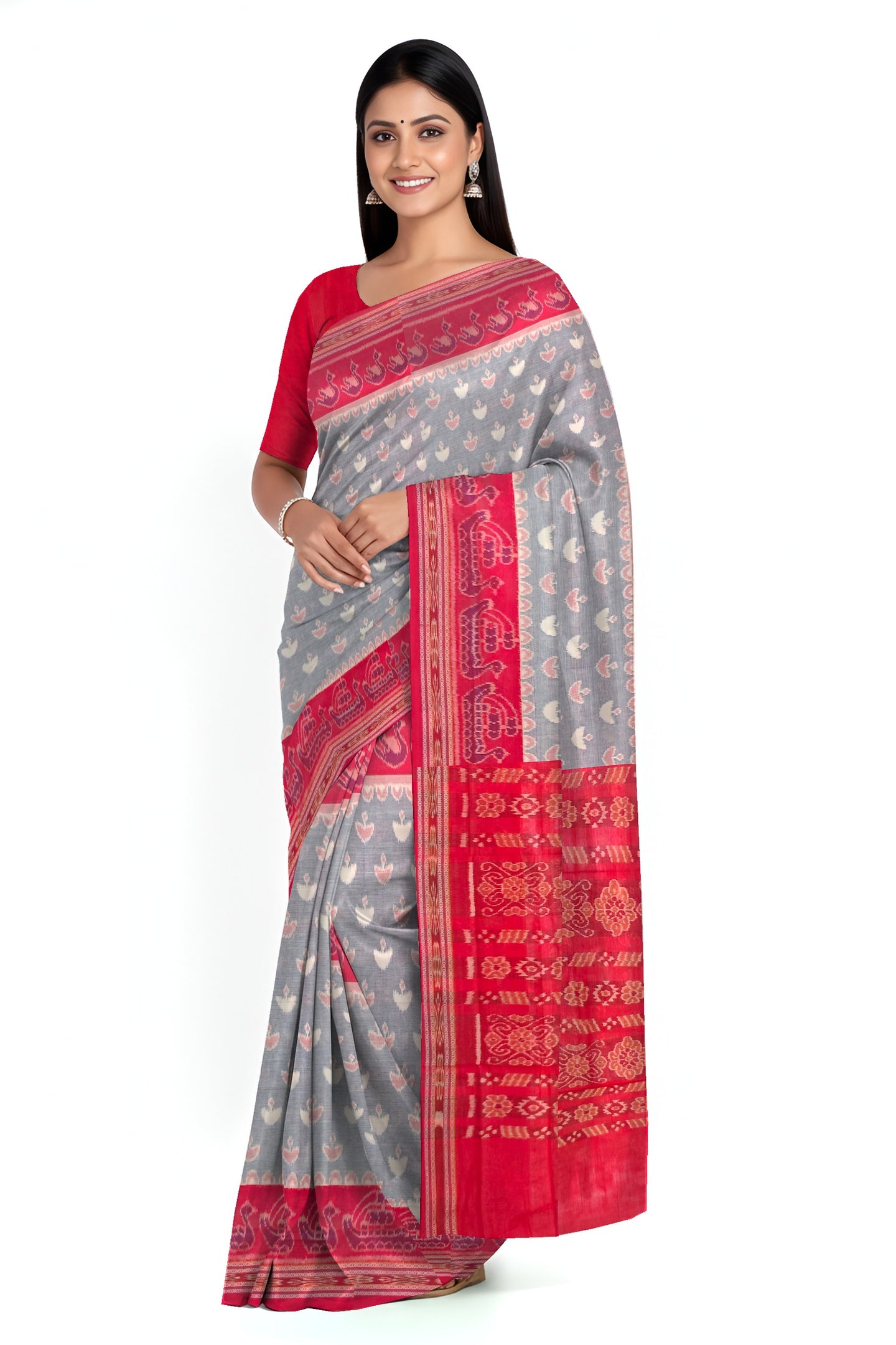 Blue Violate Mania Bandha Traditional Katiki Saree | Odisha Handloom GI Tagged | Devnika