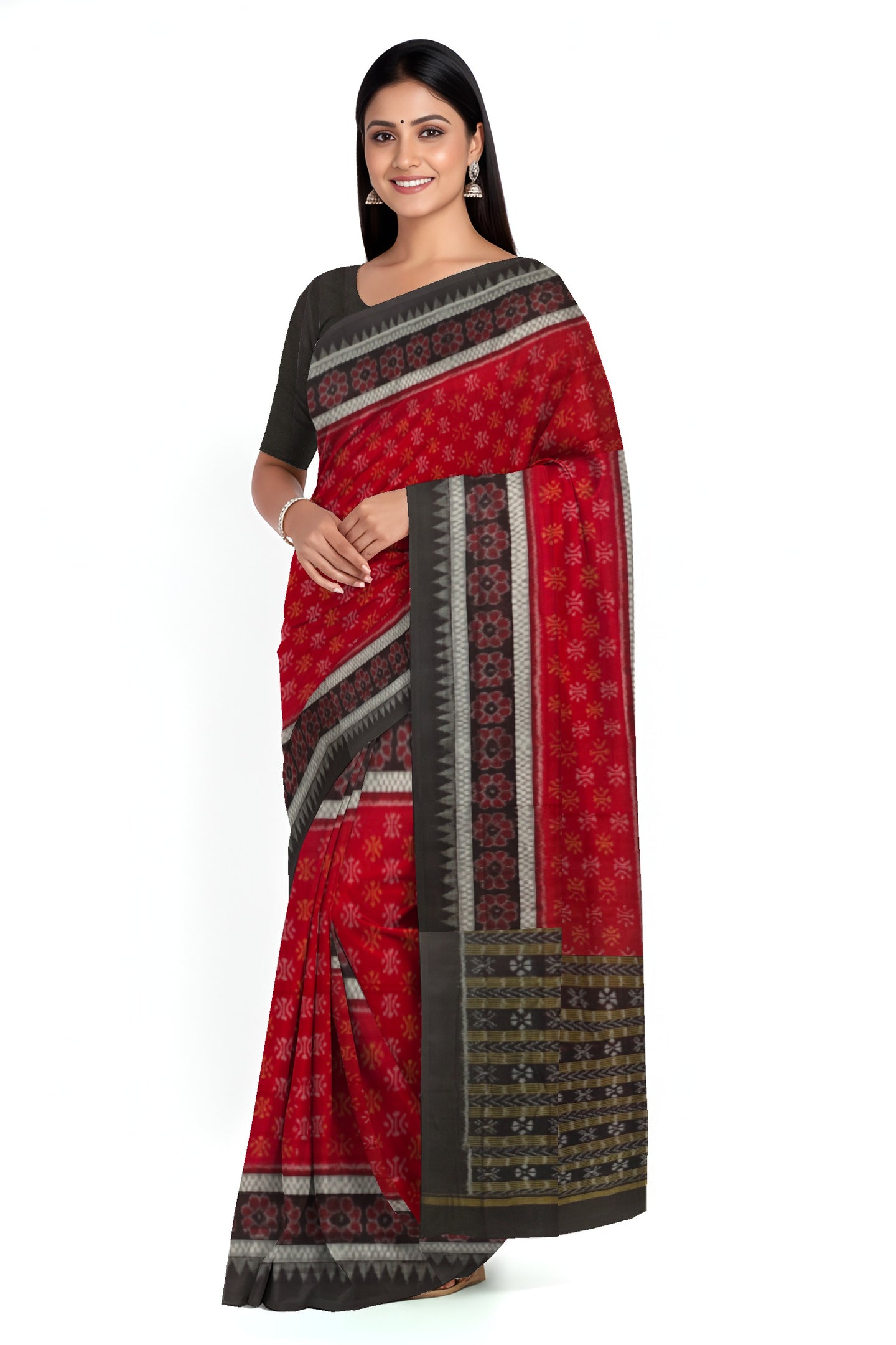 Red Body Bandha Saree