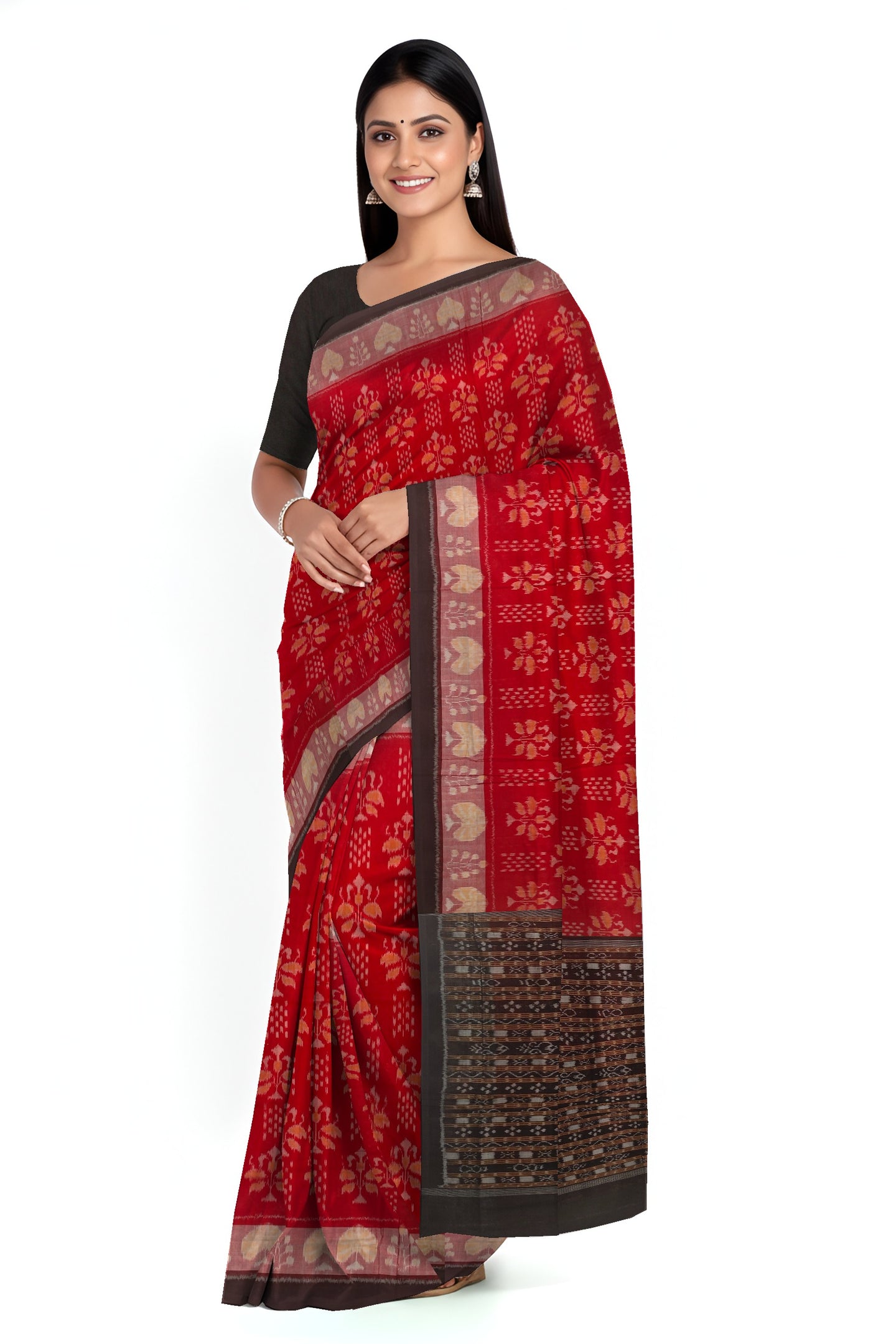 Red Body Bandha Saree