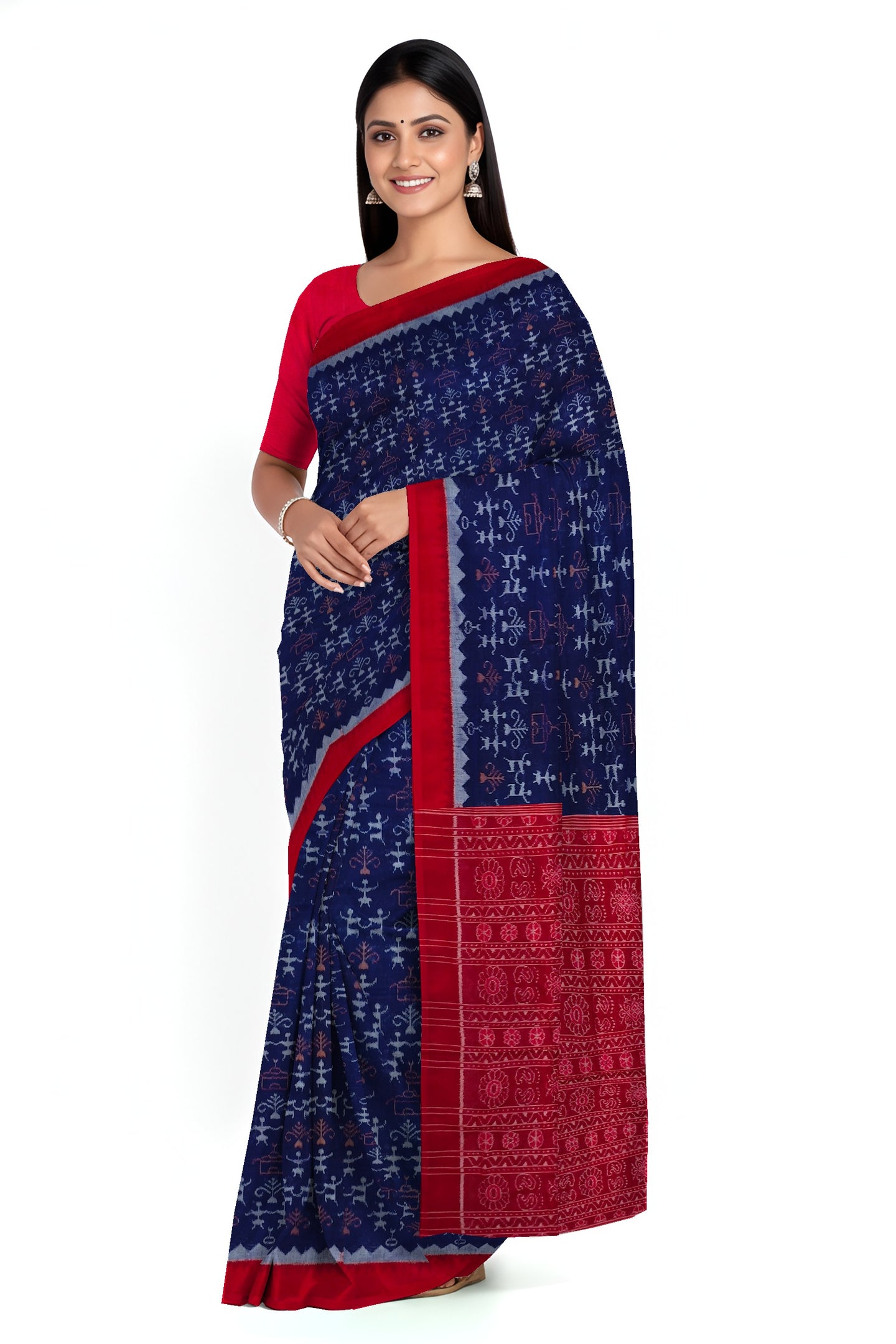 Blue Teracota Bandha Saree