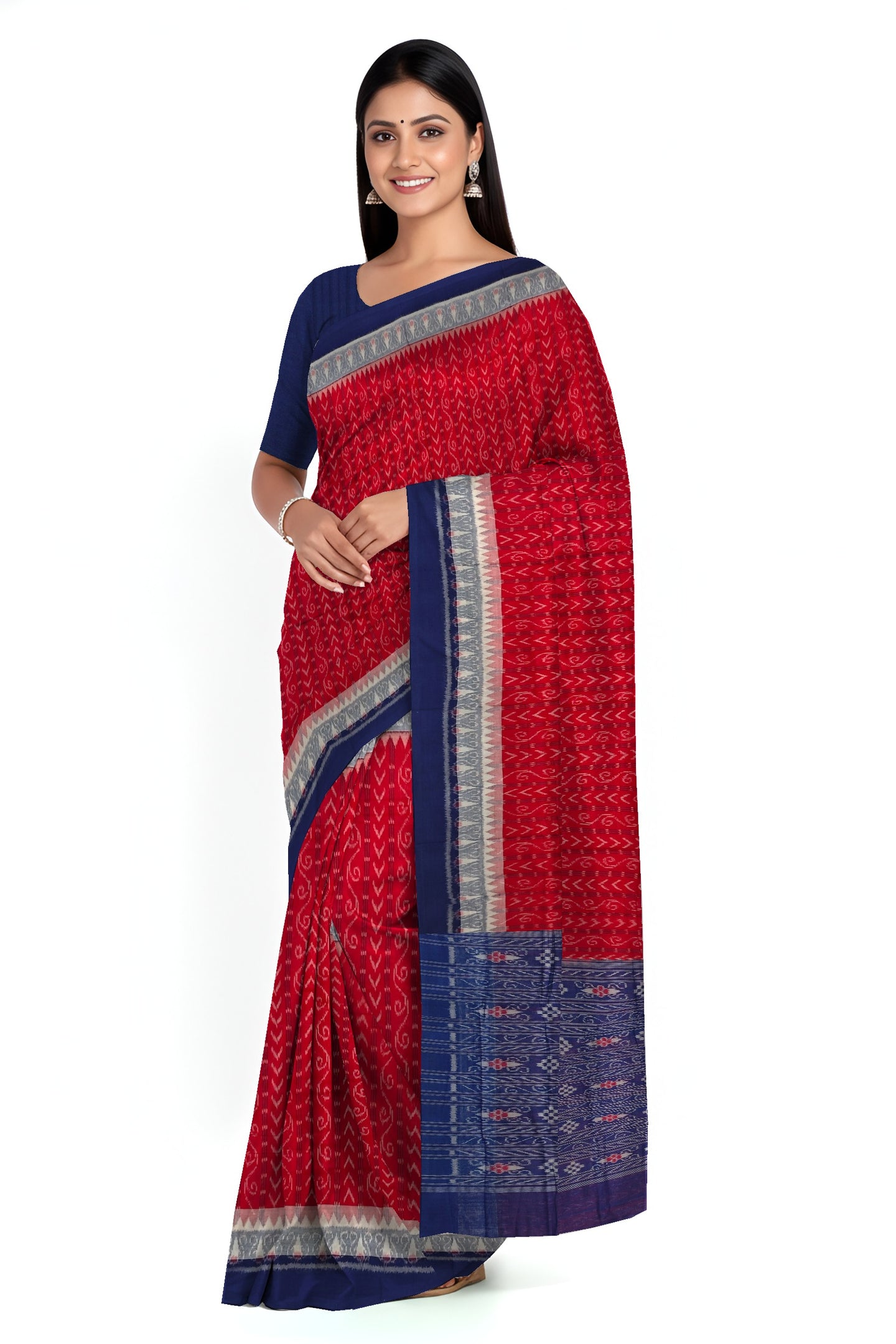 Red Body Bandha Saree
