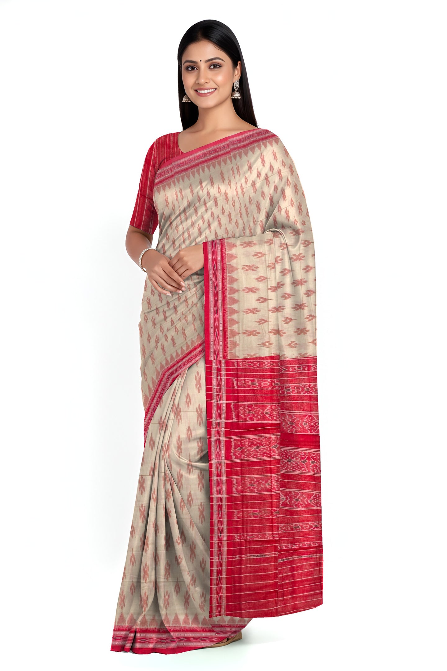 Chandan Mania Bandha Traditional Katiki Saree | Odisha Handloom GI Tagged | Devnika