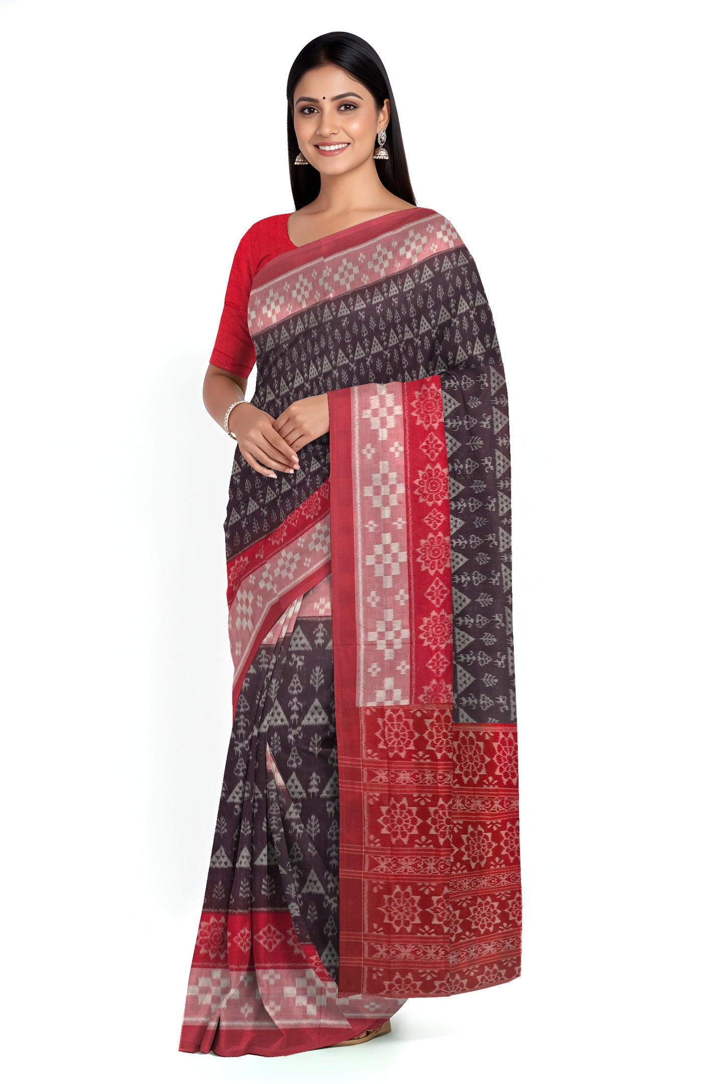 Deep Coffee Body Bandha Saree