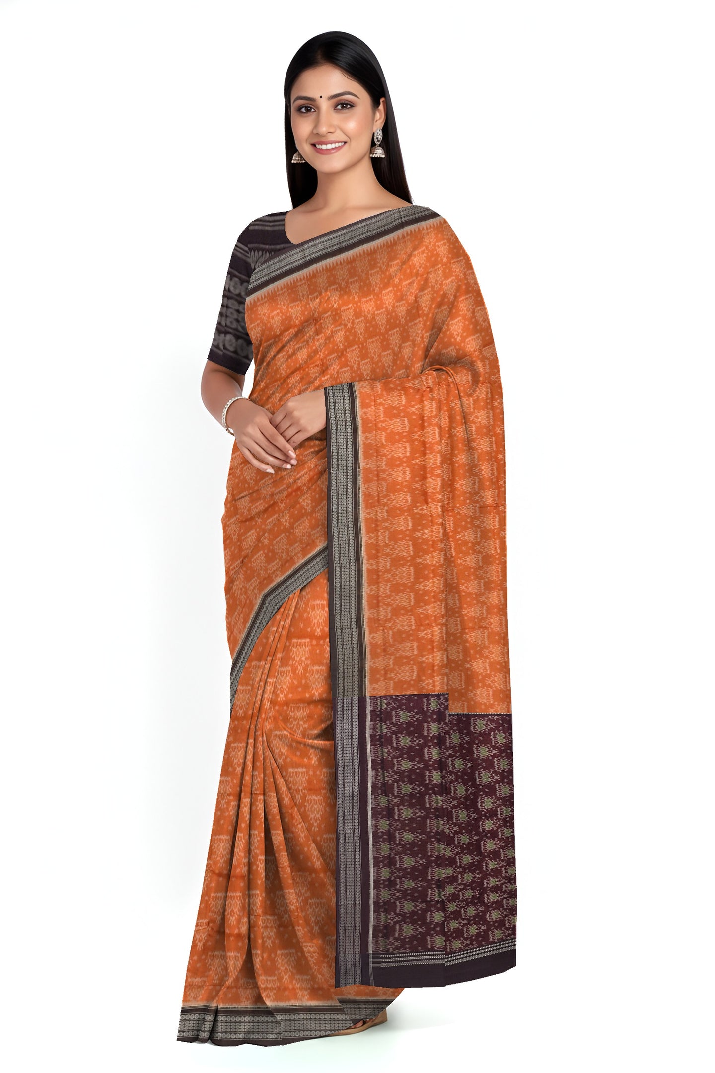 Brown Body Bandha Saree