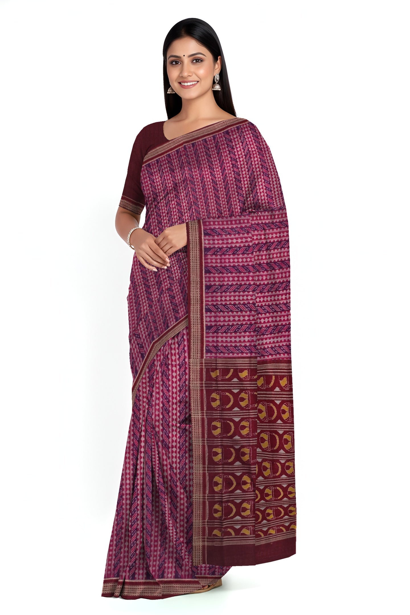 Deep Magenta Body Bandha Saree