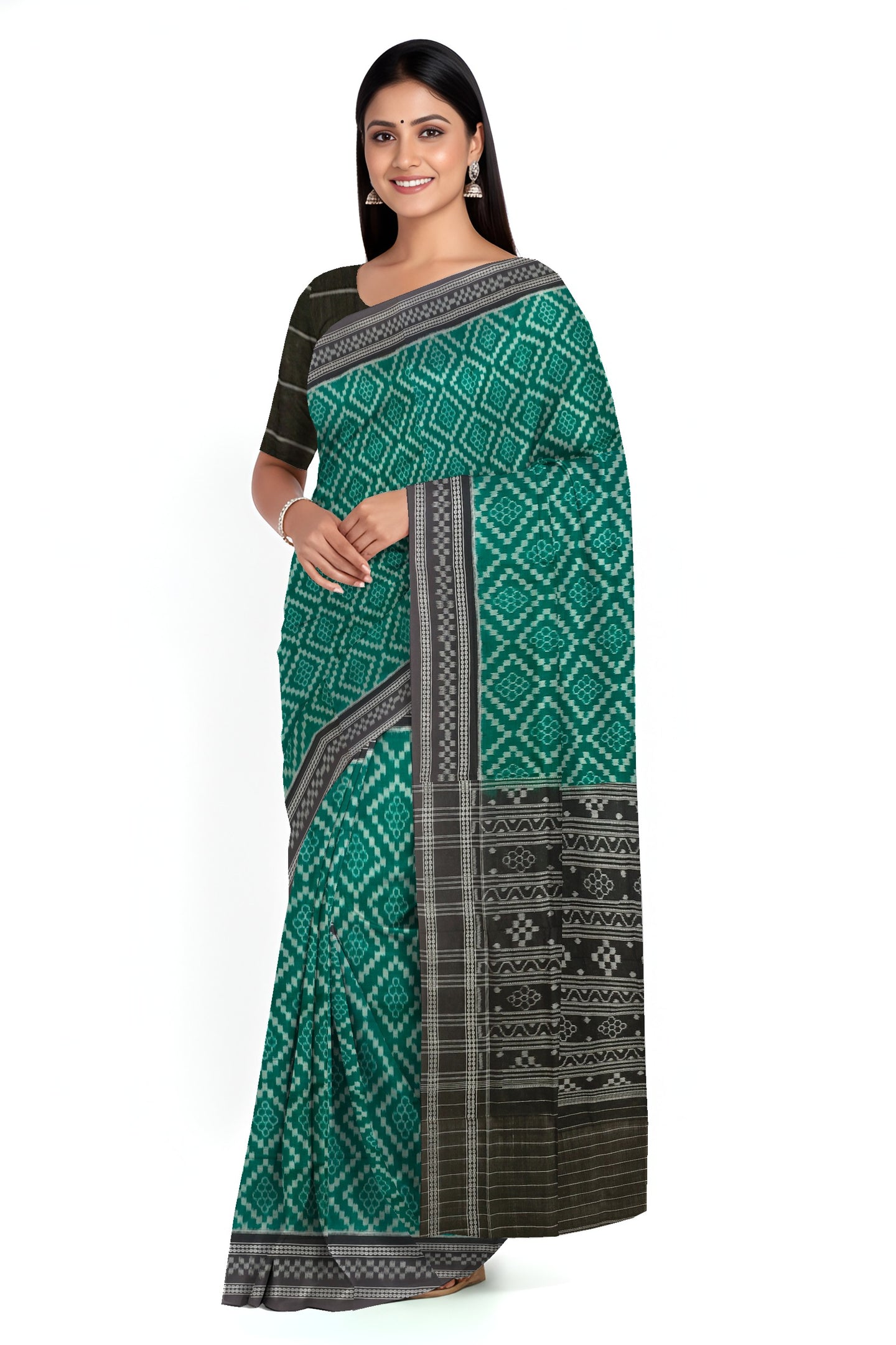 Green Traditional Body Bandha Saree