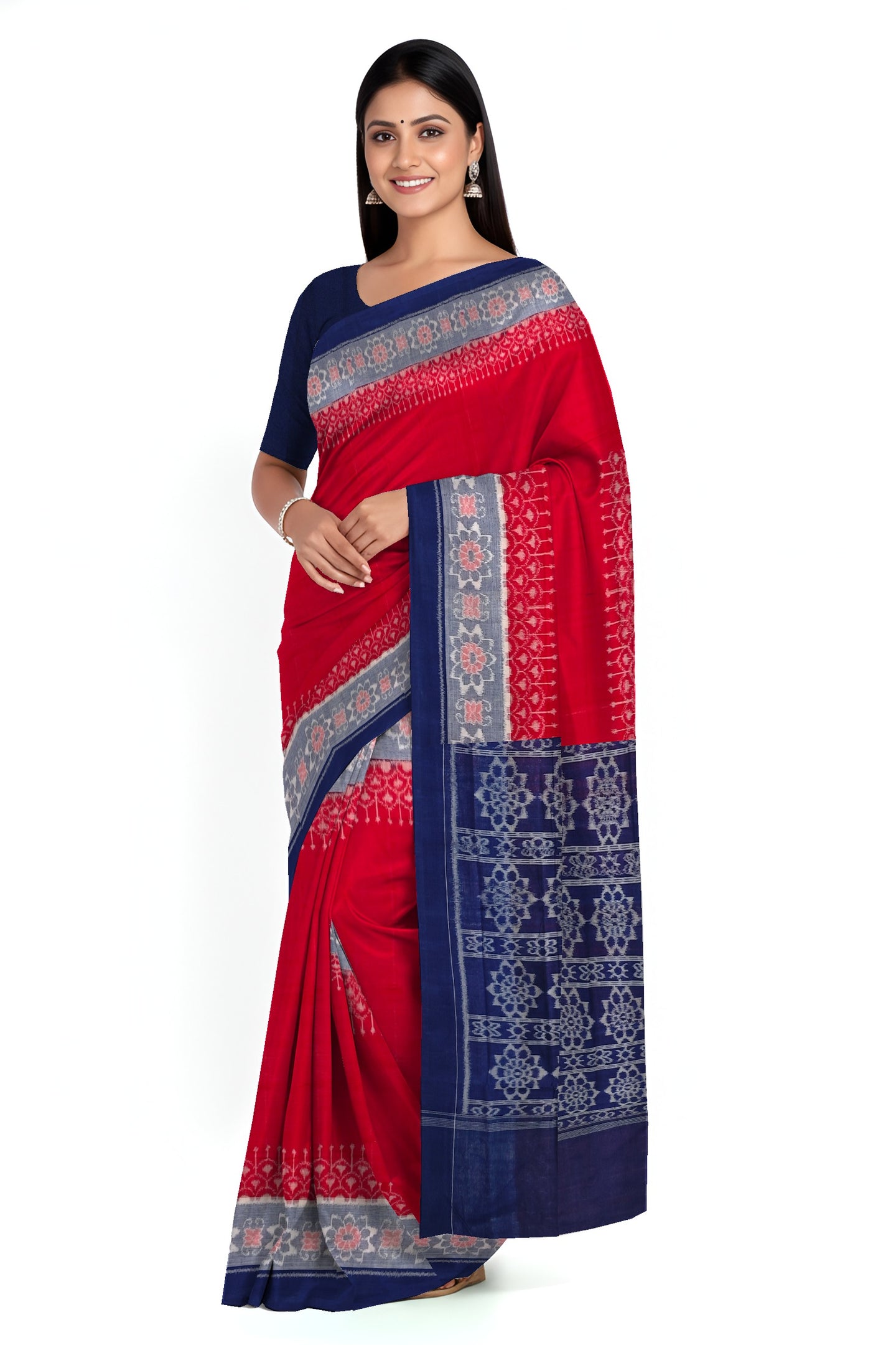 Red Border Bandha Saree