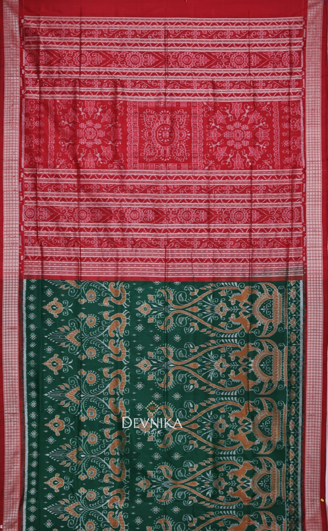 Forest Green Traditional Body Bandha Saree