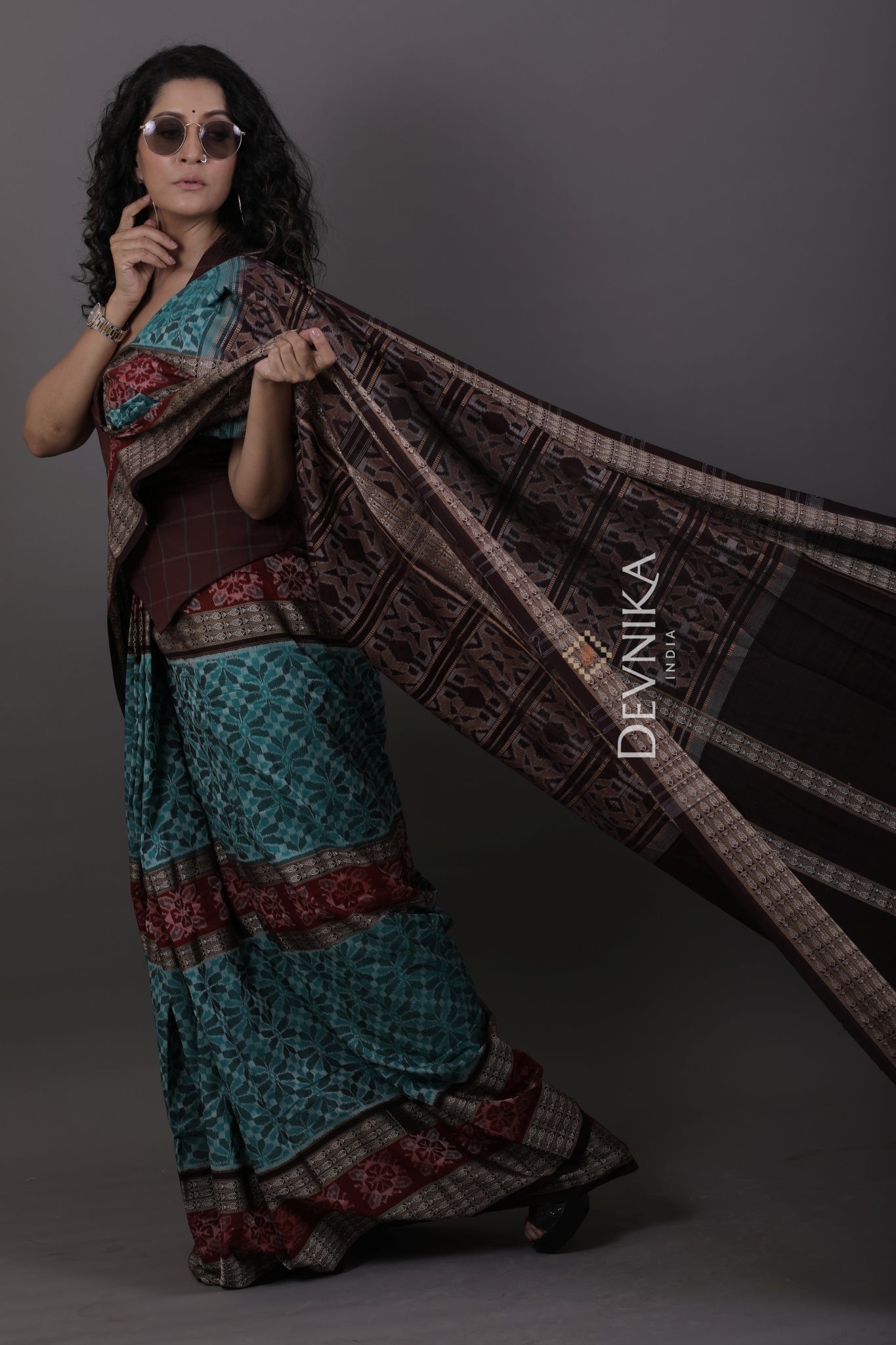 Double Border Bandha Saree | Odisha Handloom GI Tagged | Devnika